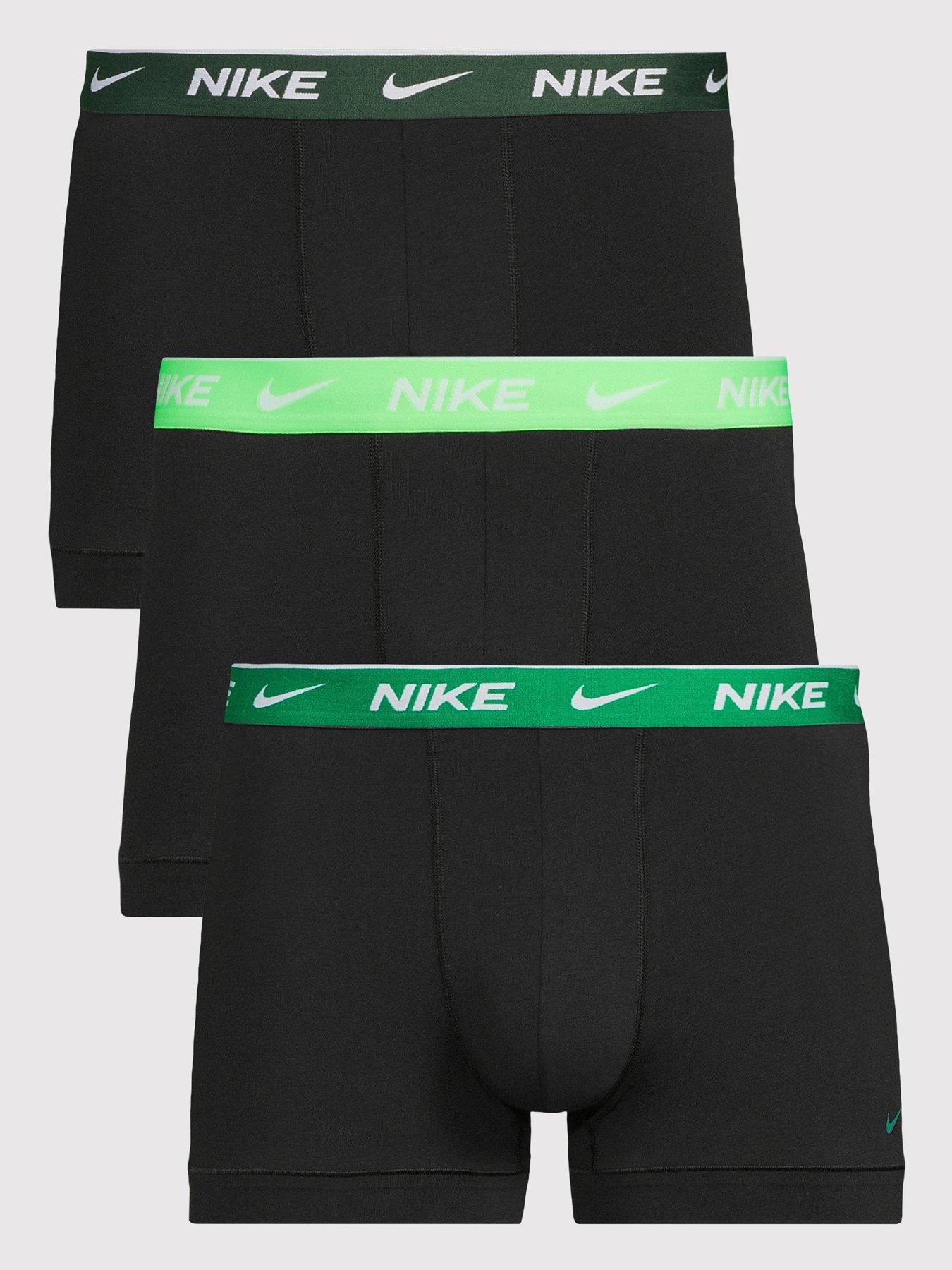 Image 1 of 3 of Nike Essential Cotton Stretch 3 Pack Trunks - Black