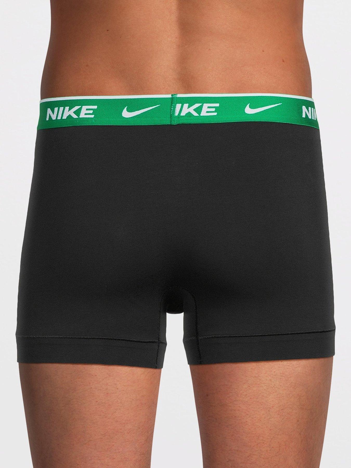 Image 3 of 3 of Nike Essential Cotton Stretch 3 Pack Trunks - Black