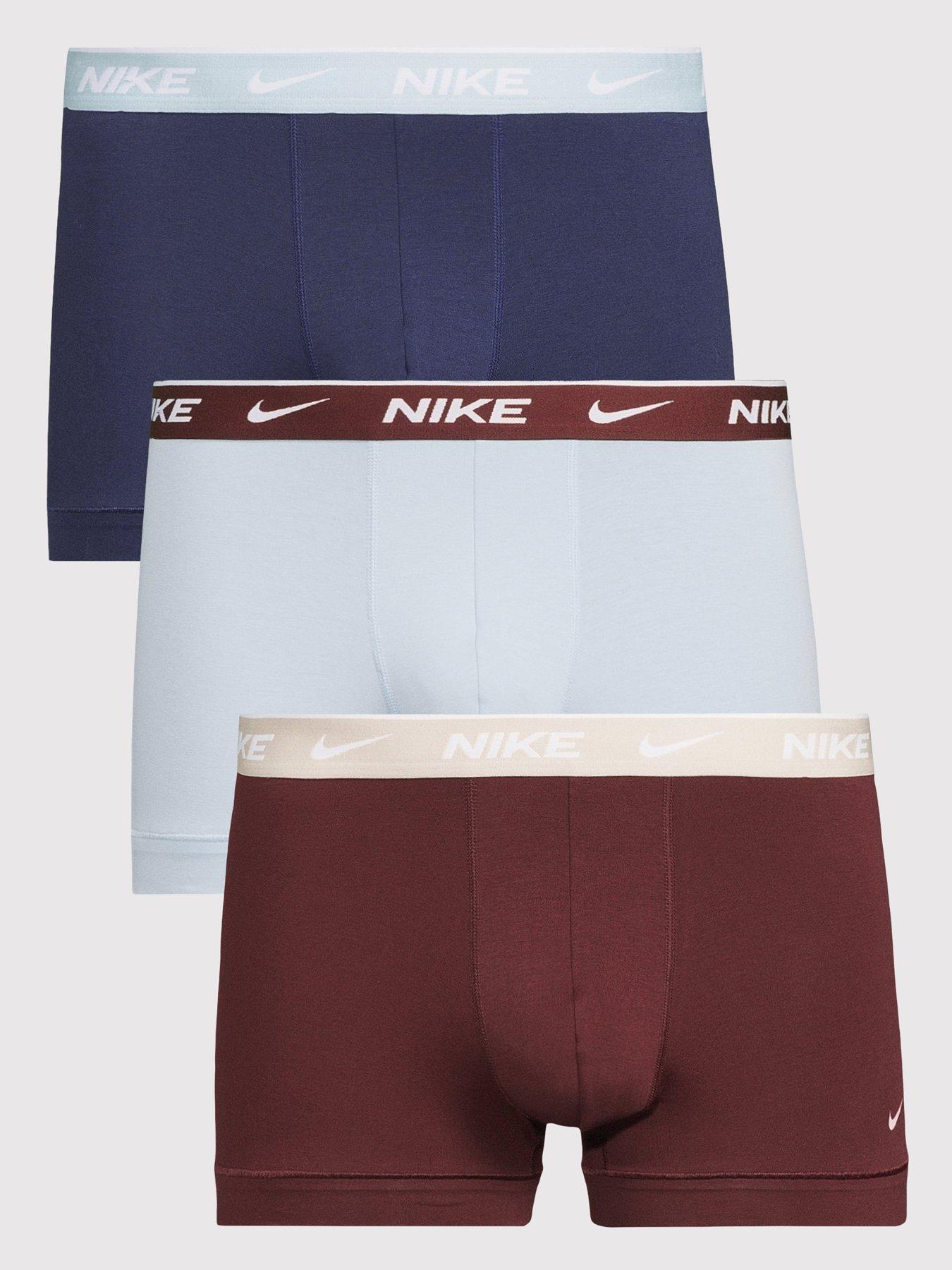 Image 1 of 3 of Nike Essential Cotton Stretch 3 Pack Trunks - Assorted