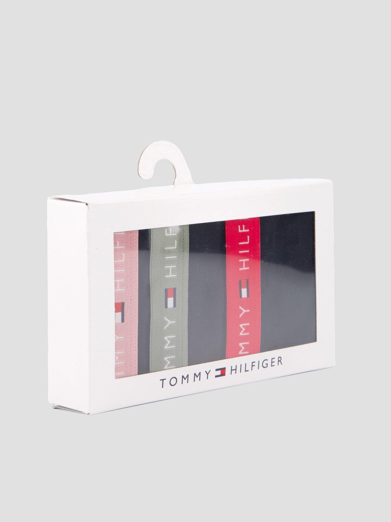 Image 6 of 6 of Tommy Hilfiger 3-pack Essential Contrast Logo Waistband Thongs - Pink
