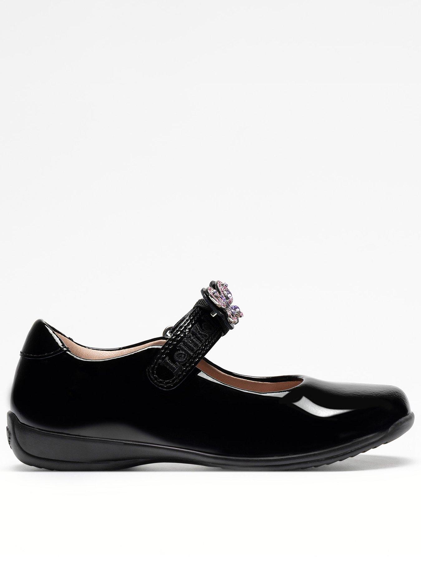 Lelli Kelly Butterfly Embellished School Shoes - Black