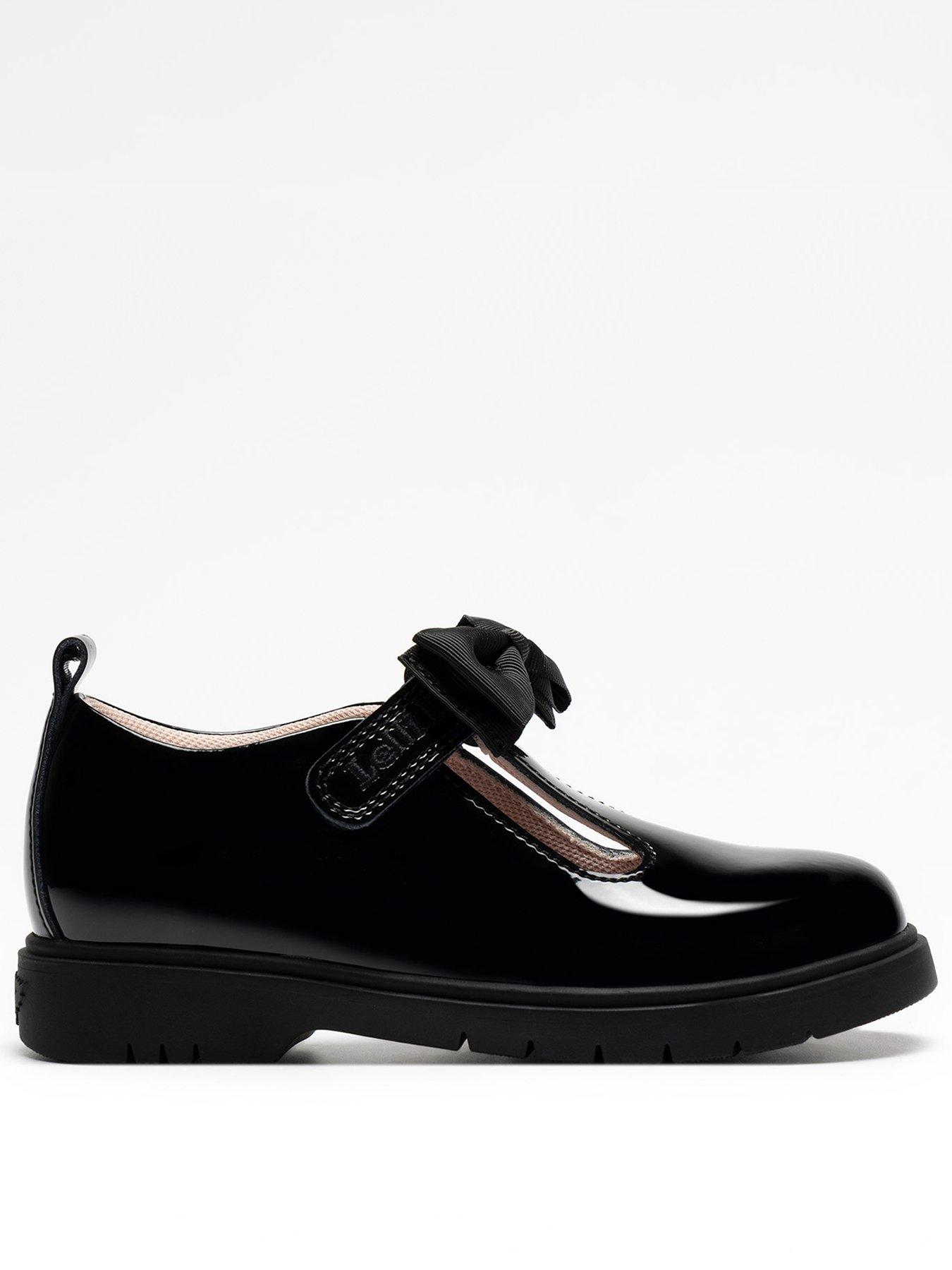 Lelli Kelly T-Bar Bow Embellished School Shoes - Black