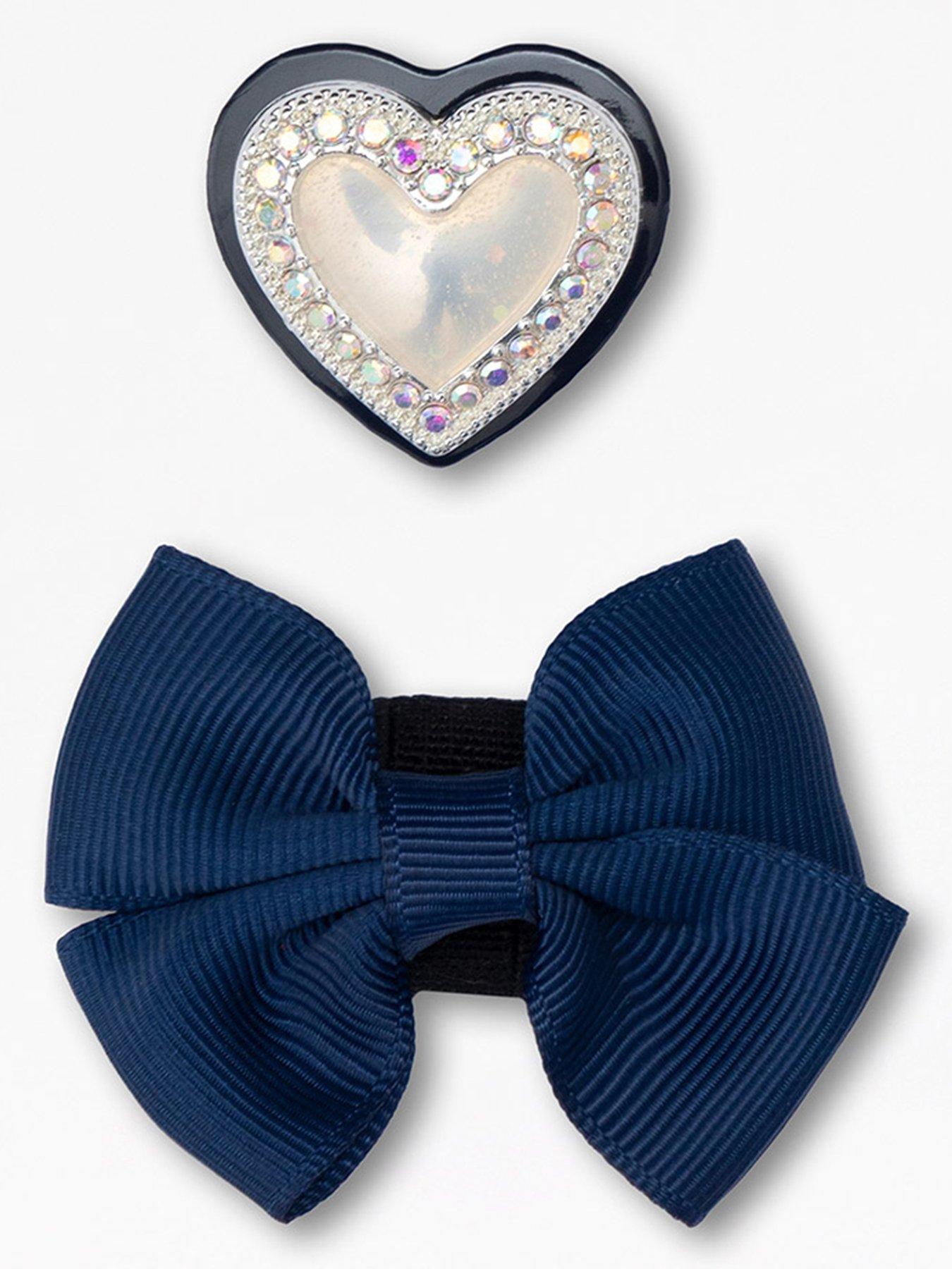 Image 5 of 5 of Lelli Kelly Sabrina Interchangeable Heart Strap School Shoes - Navy