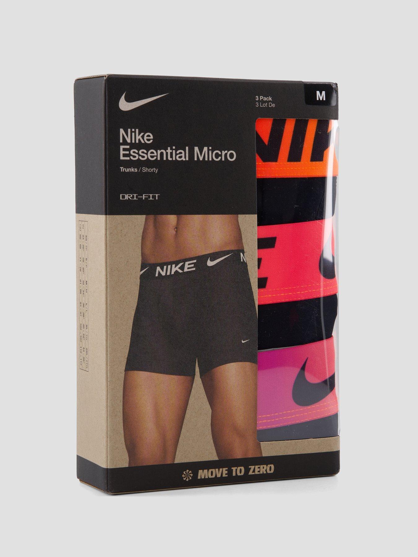 Image 4 of 4 of Nike Nike Essential Micro Fibre 3 Pack Trunks - Black