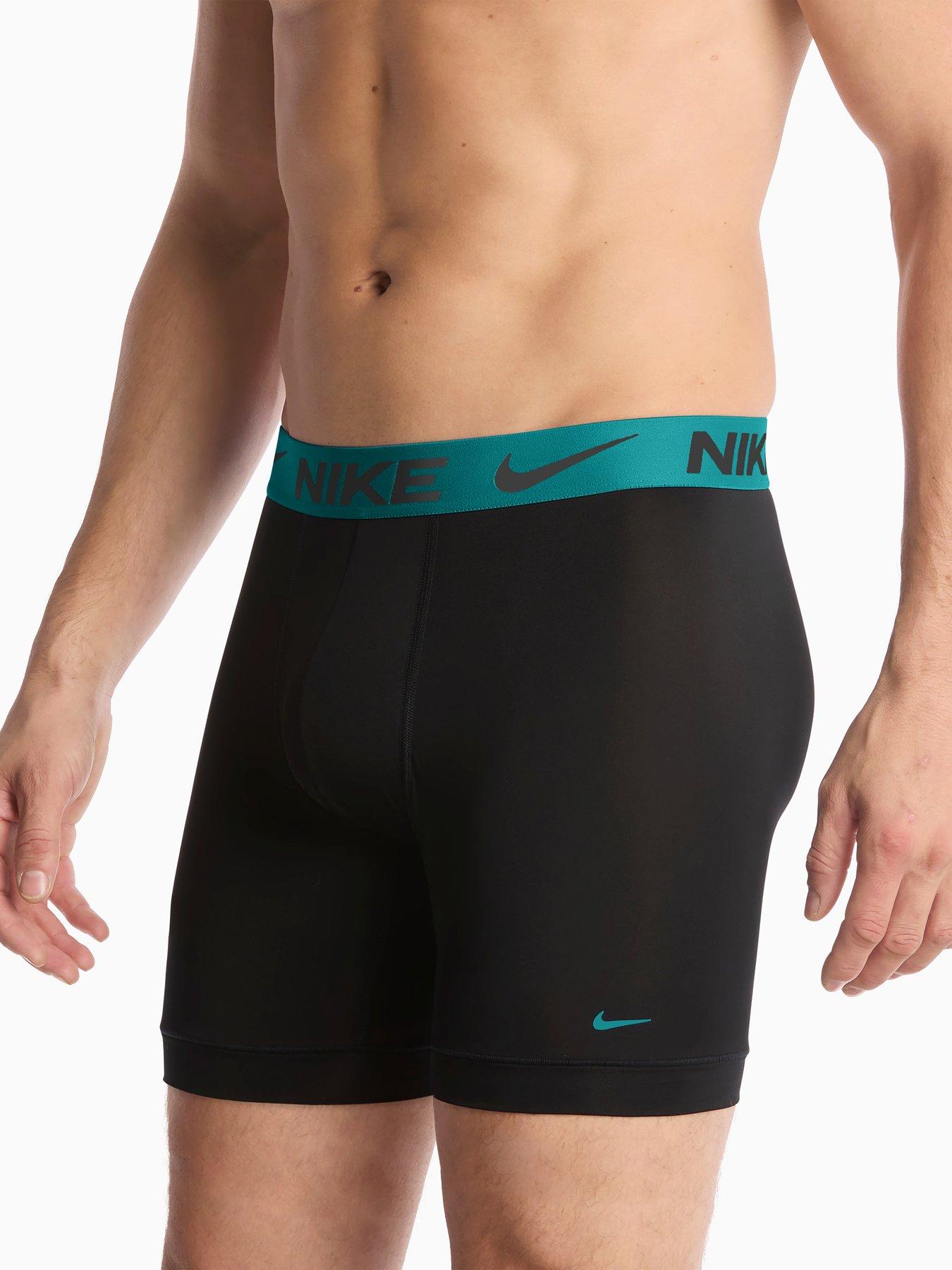 Image 4 of 4 of Nike Mens Essential Micro Fibre 3 Pack Boxer Briefs - Black
