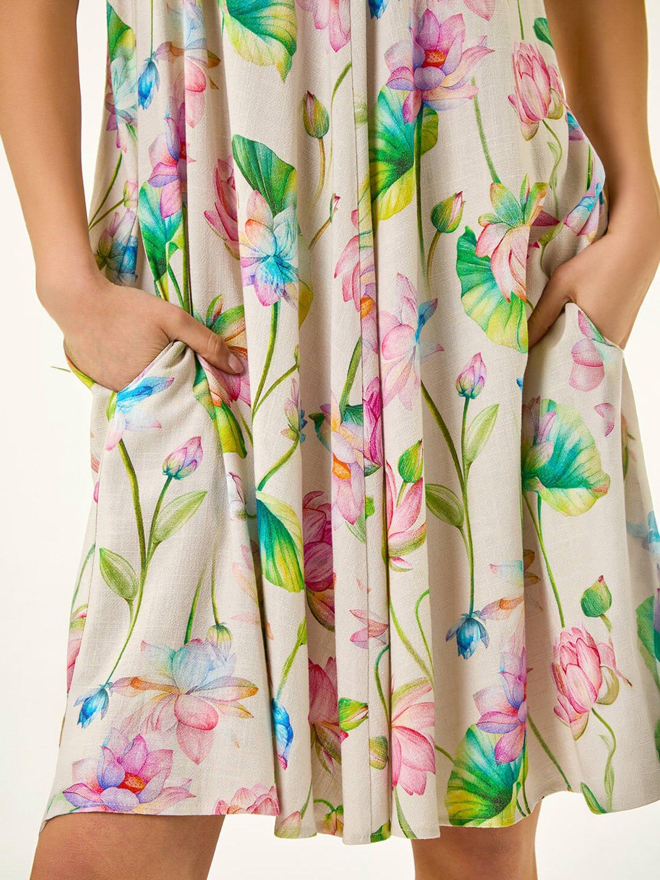 Image 2 of 5 of Roman Petite Floral Swing Dress