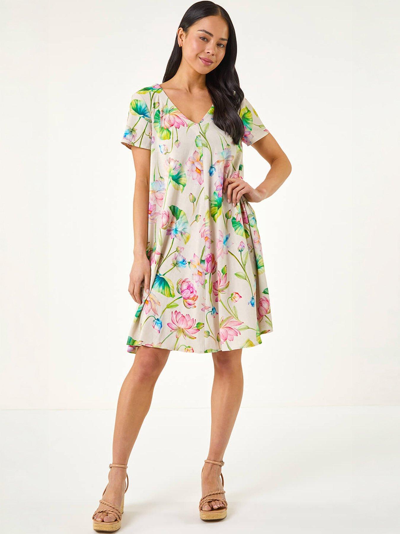 Image 5 of 5 of Roman Petite Floral Swing Dress