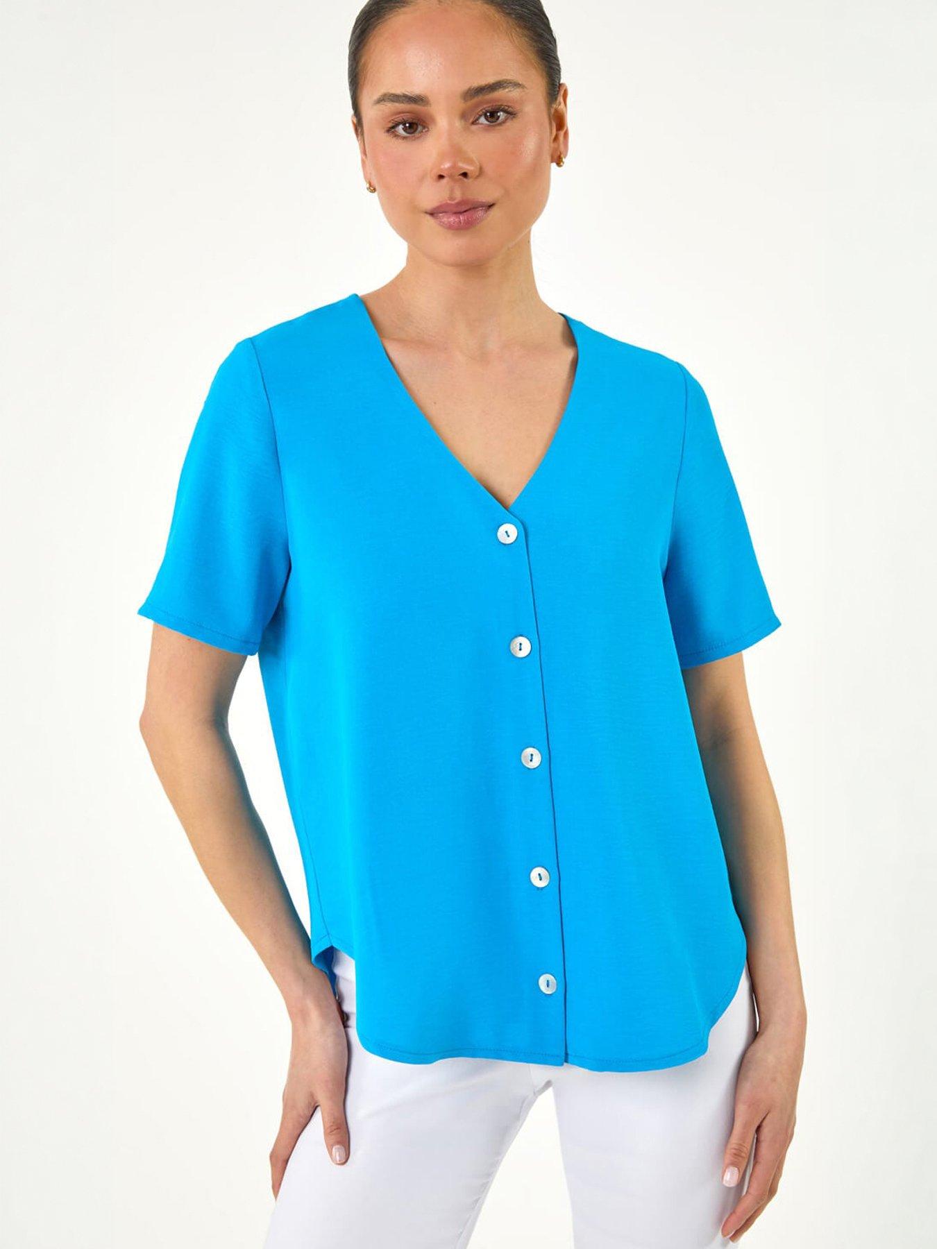 Roman Petite Button Through Blouse