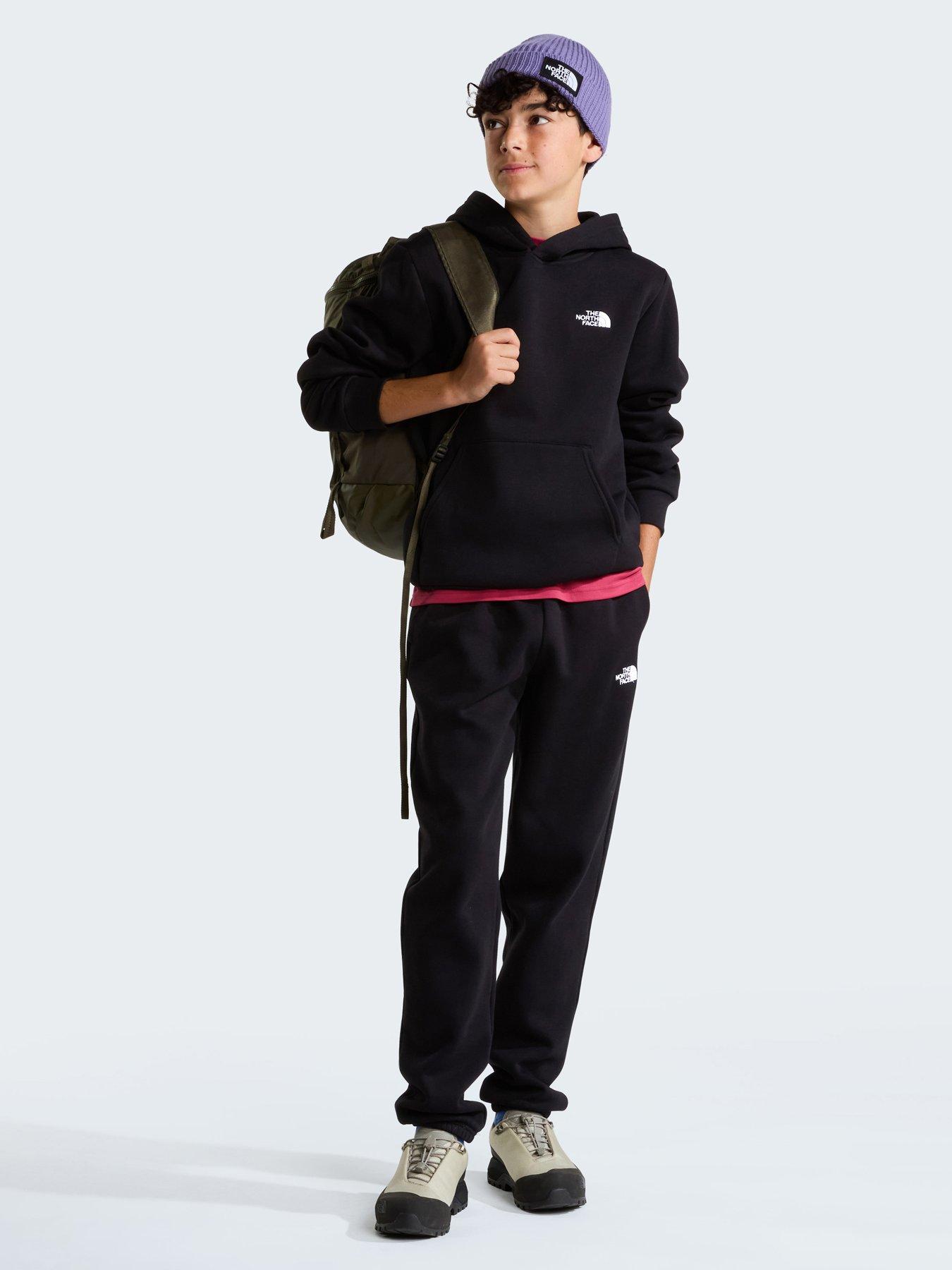 Image 1 of 5 of The North Face Unisex Simple Dome Logo Brushed Pullover Hoodie - Black