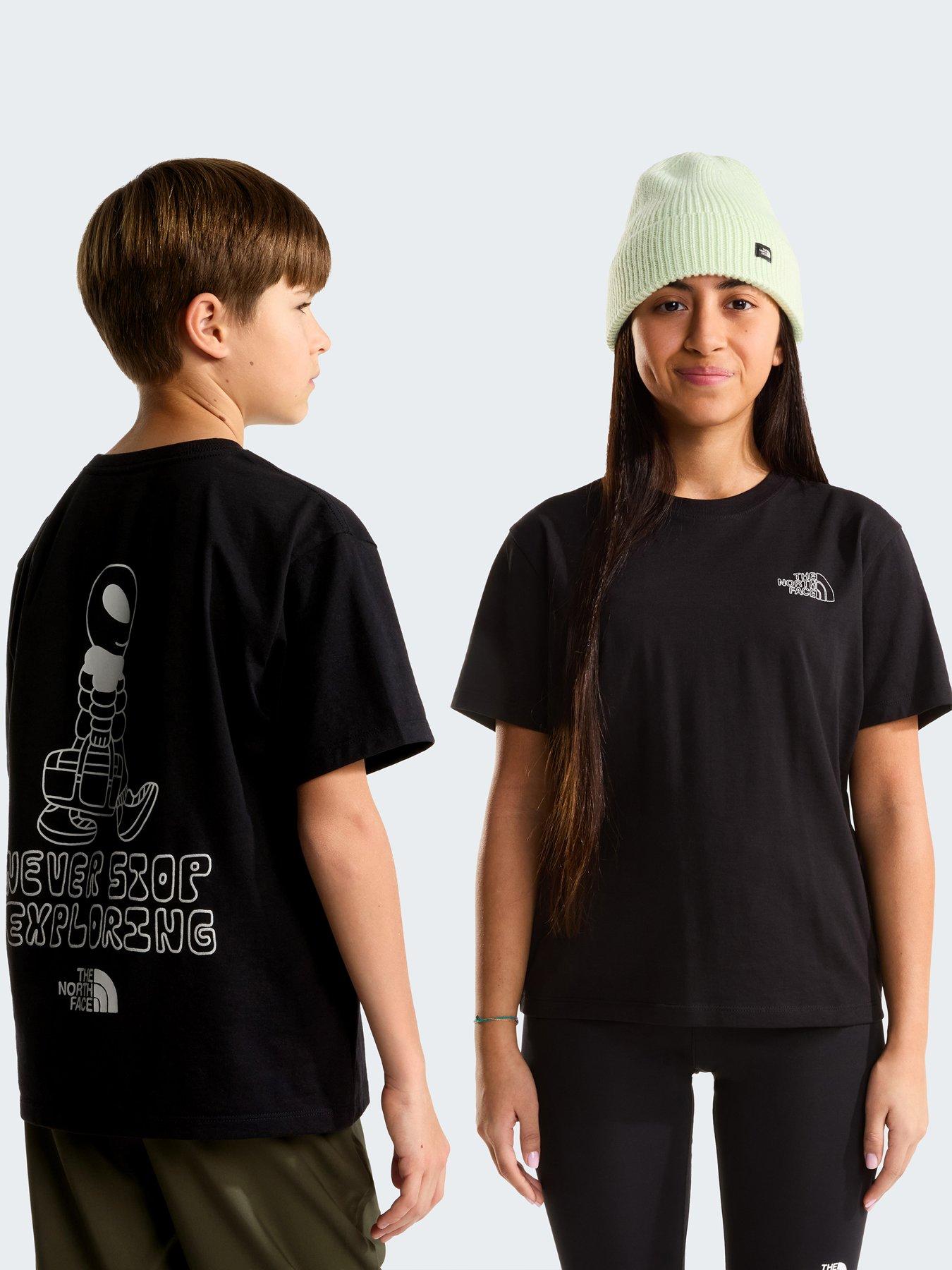 Image 1 of 5 of The North Face Teens' Alien Relaxed Graphic T-Shirt - Black
