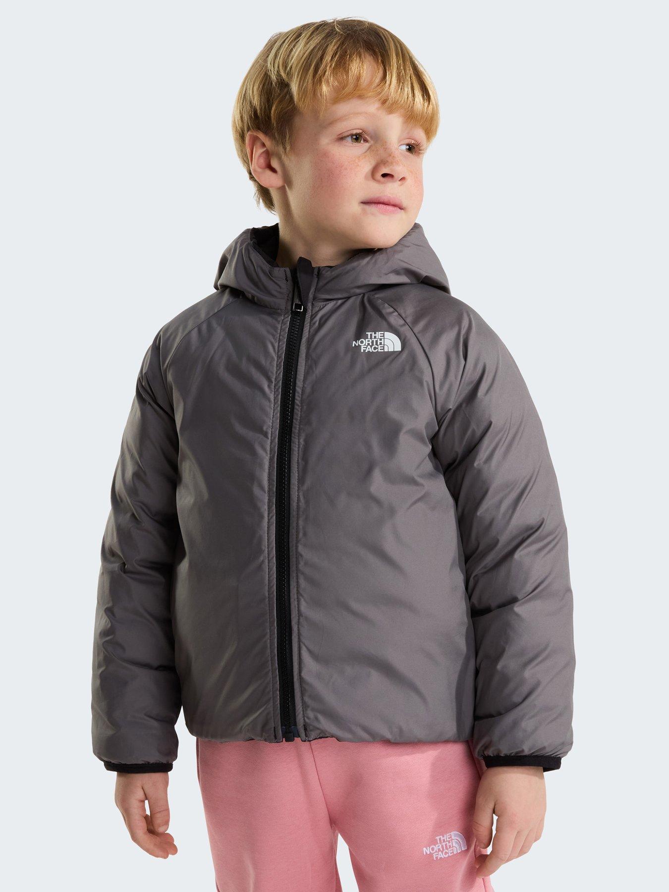 The North Face Kids Unisex Reversible Perrito Hooded Jacket - Black/Grey