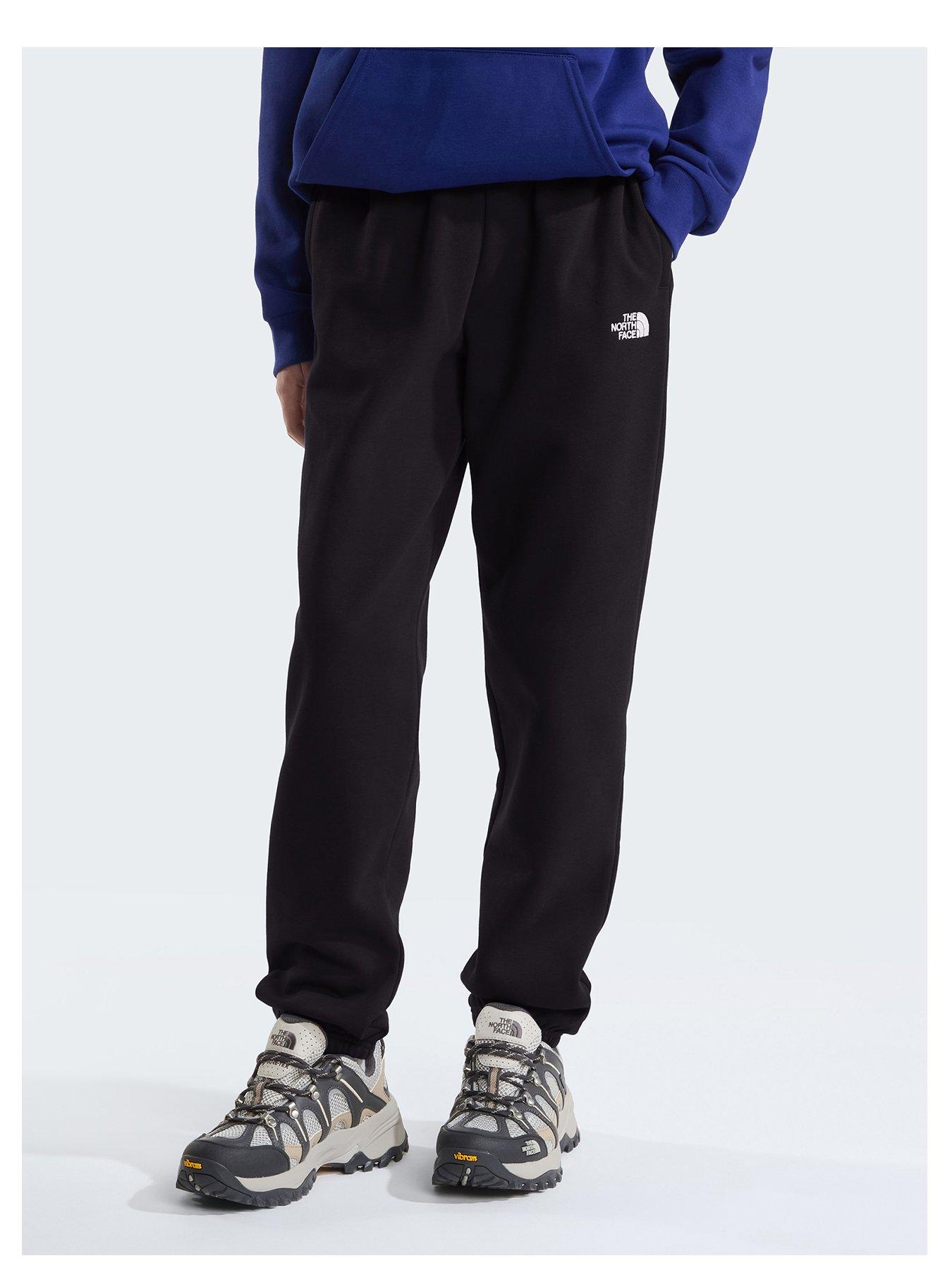 The North Face Kids Black Tapered Closed Hem Fleece Jogging Bottoms in Size M, Sports Direct - Image 2
