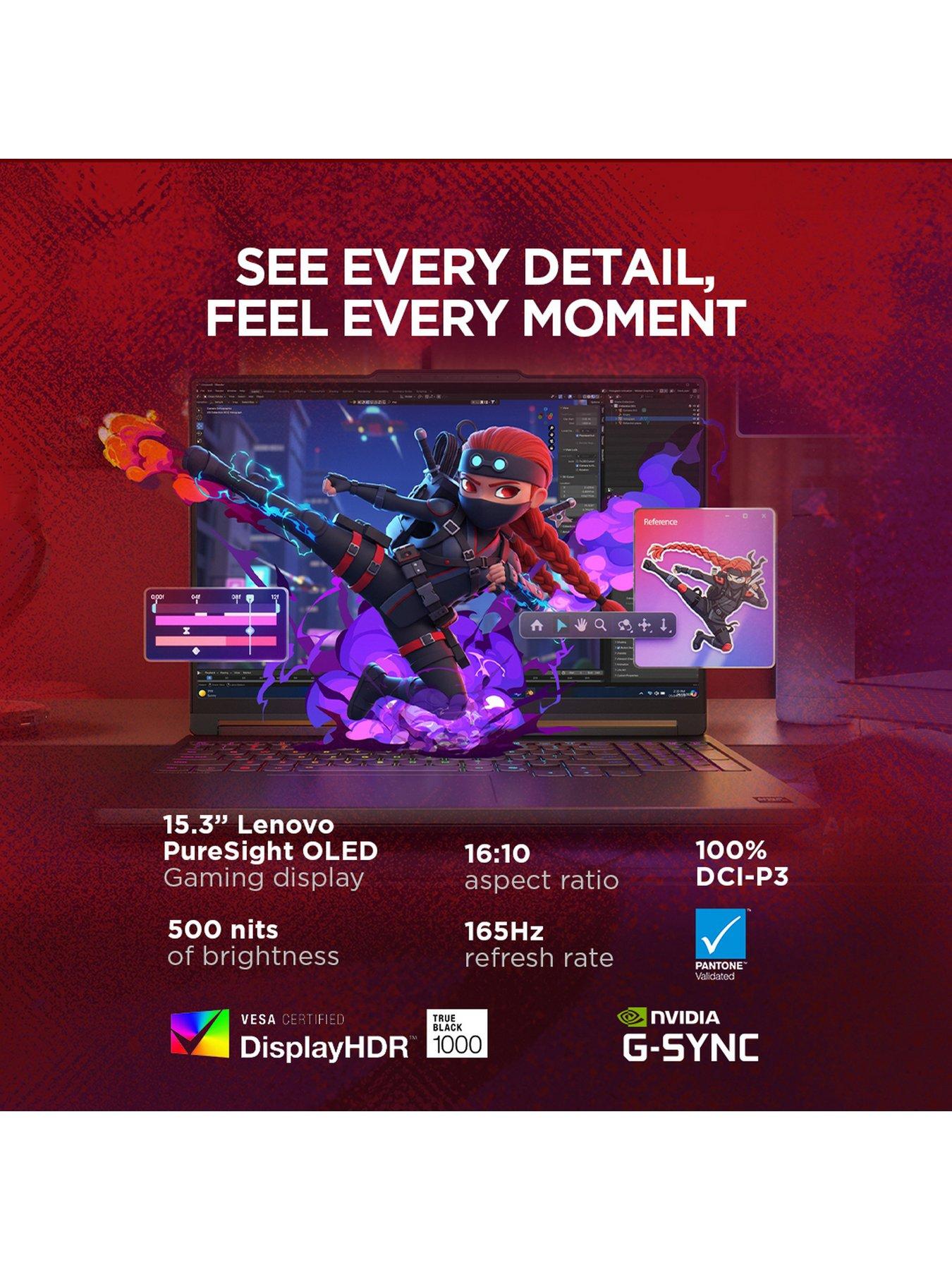 Image 6 of 7 of Lenovo Legion 5 15AGP11 OLED Gaming Laptop - GeForce RTX 5060 - AMD Ryzen AI 7 - 32GB RAM - 32GB - 15.3in WQXGA (2560x1600) - 165Hz - Black