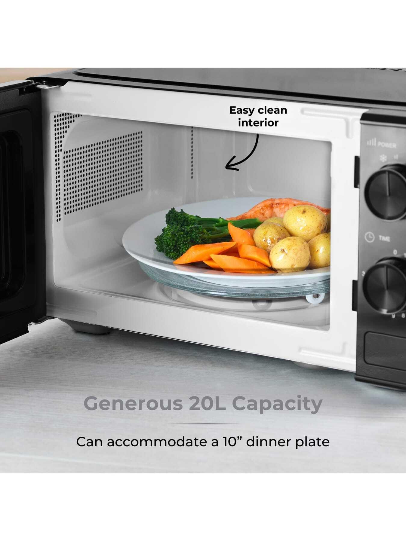 Image 4 of 5 of Tower Manual 20 Litre 800W Microwave, 5 Power Levels, Black