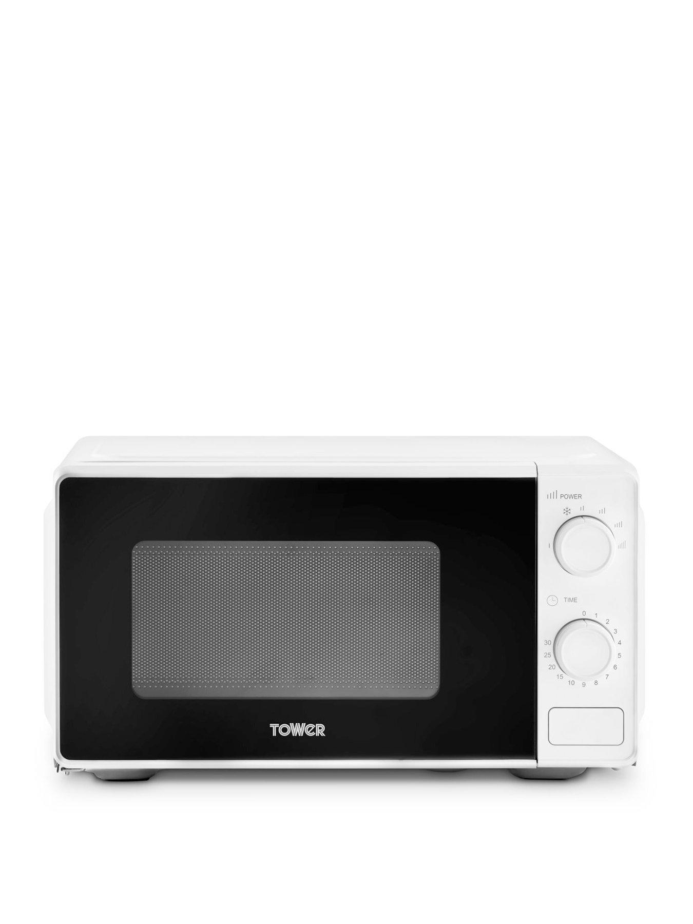Tower Manual 20 Litre 800W Microwave, 5 Power Levels, White
