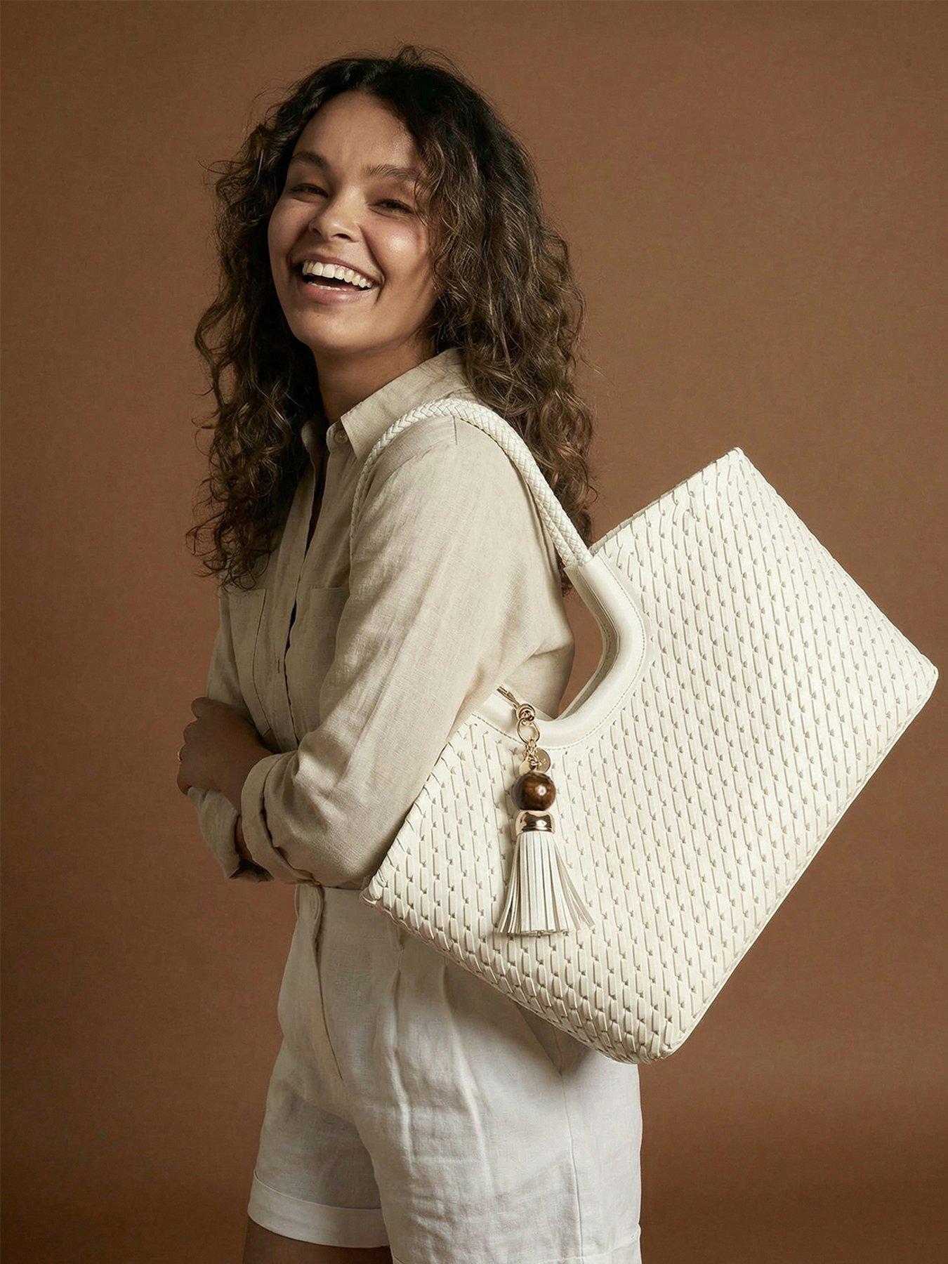 Luella Grey Lillie Whipstitch Tote In White