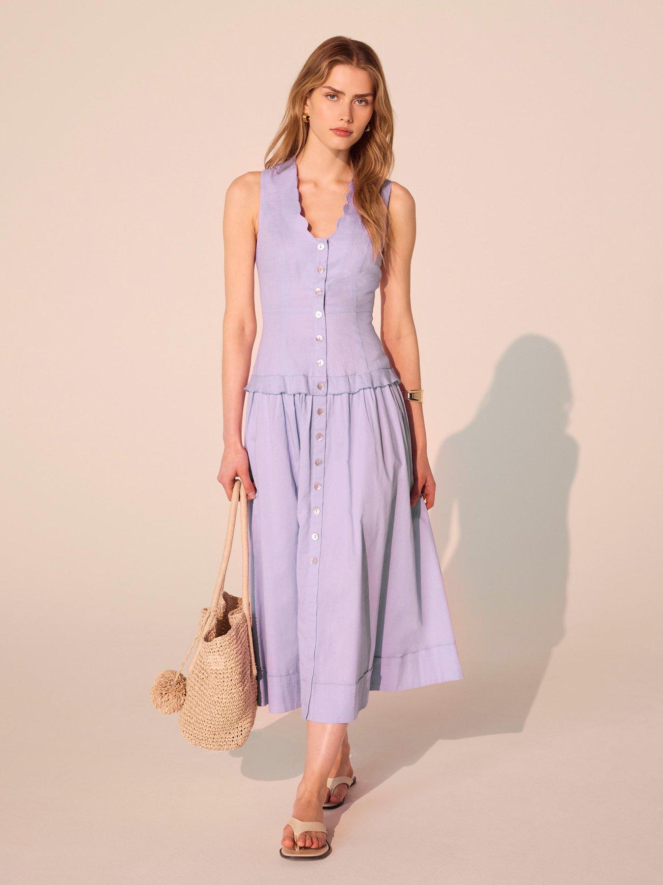 Mint Velvet: Lilac Drop Waist Dress