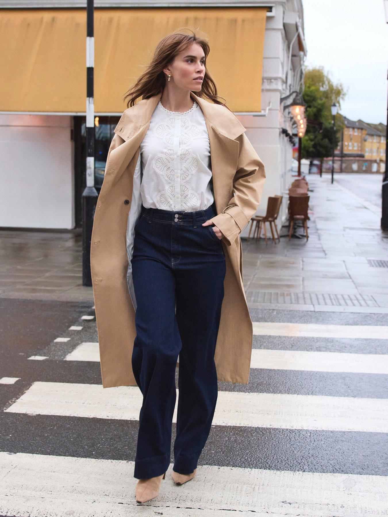 Image 2 of 6 of Mint Velvet Neutral Funnel Trench Coat