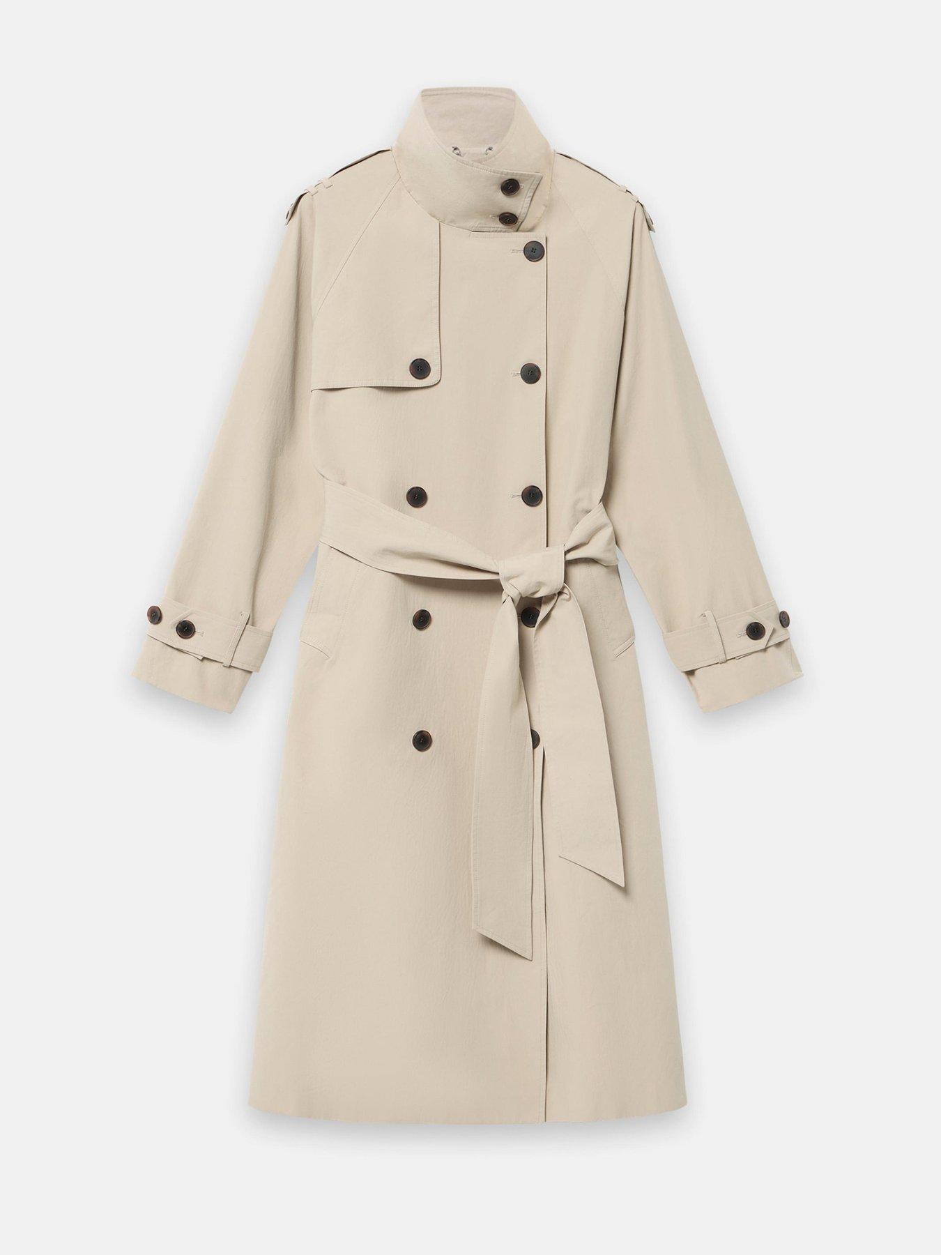 Image 5 of 6 of Mint Velvet Neutral Funnel Trench Coat