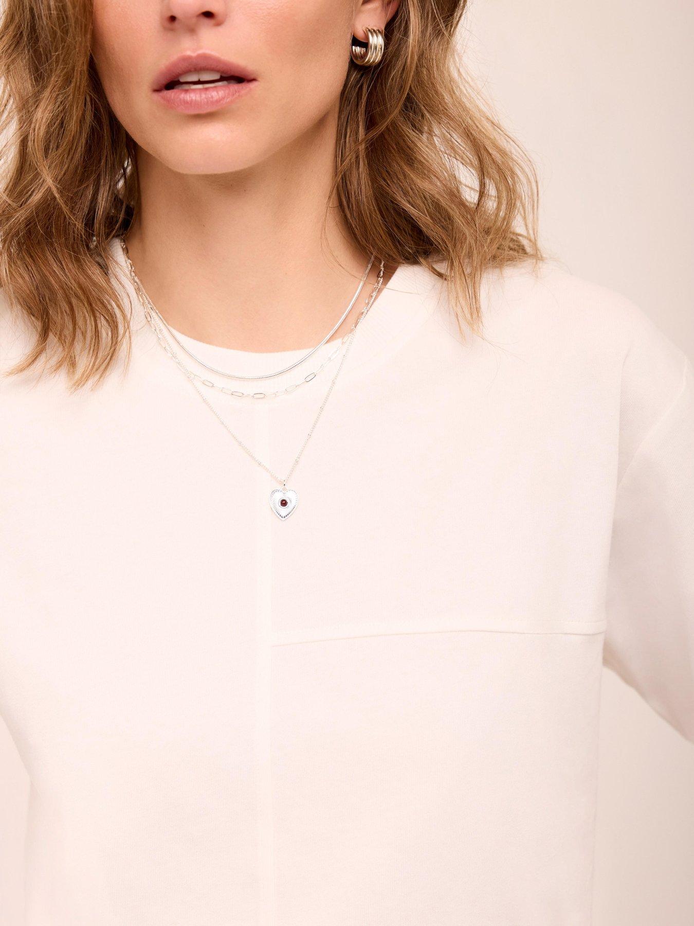 Image 2 of 6 of Mint Velvet Ivory Seam Detail T-Shirt - White