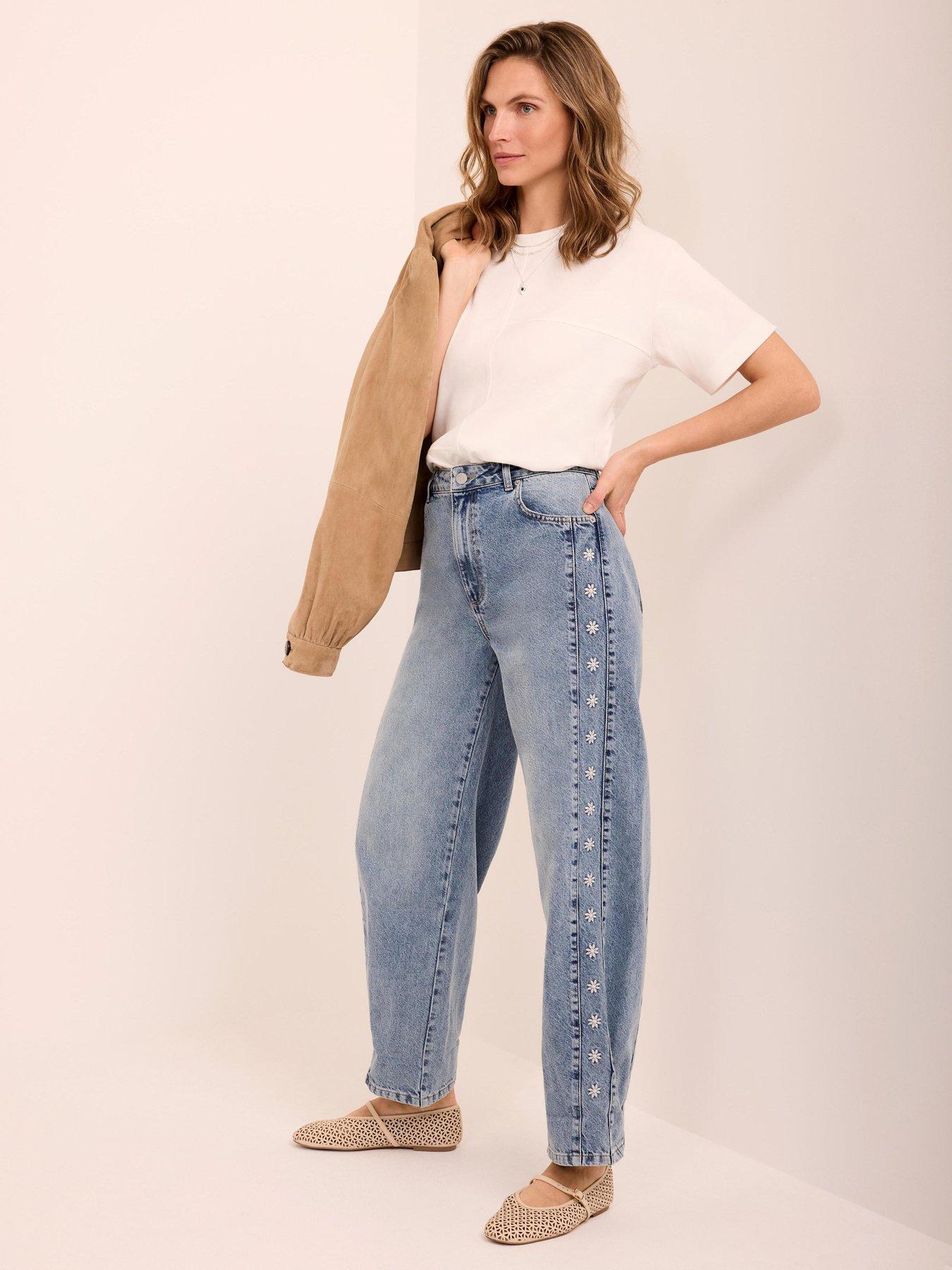 Image 3 of 6 of Mint Velvet Ivory Seam Detail T-Shirt - White