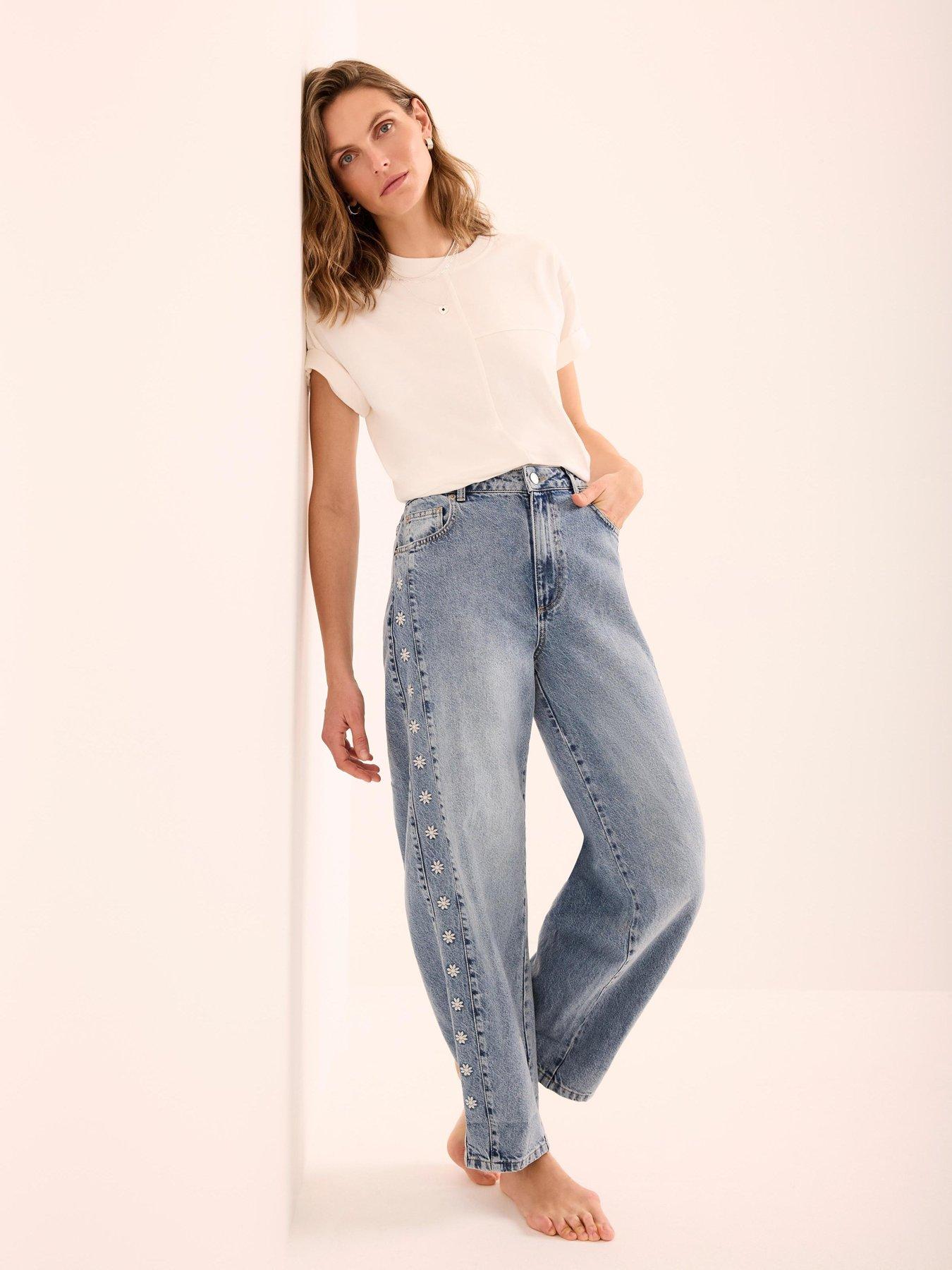 Image 4 of 6 of Mint Velvet Ivory Seam Detail T-Shirt - White