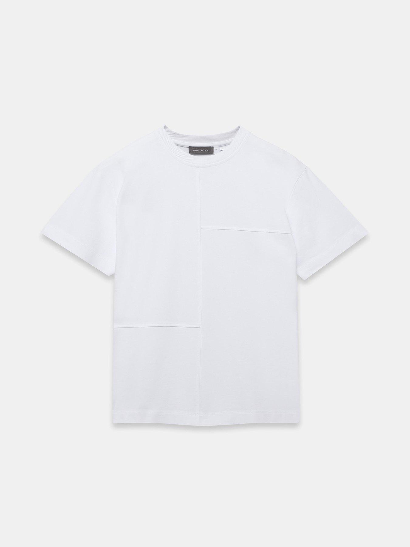 Image 5 of 6 of Mint Velvet Ivory Seam Detail T-Shirt - White