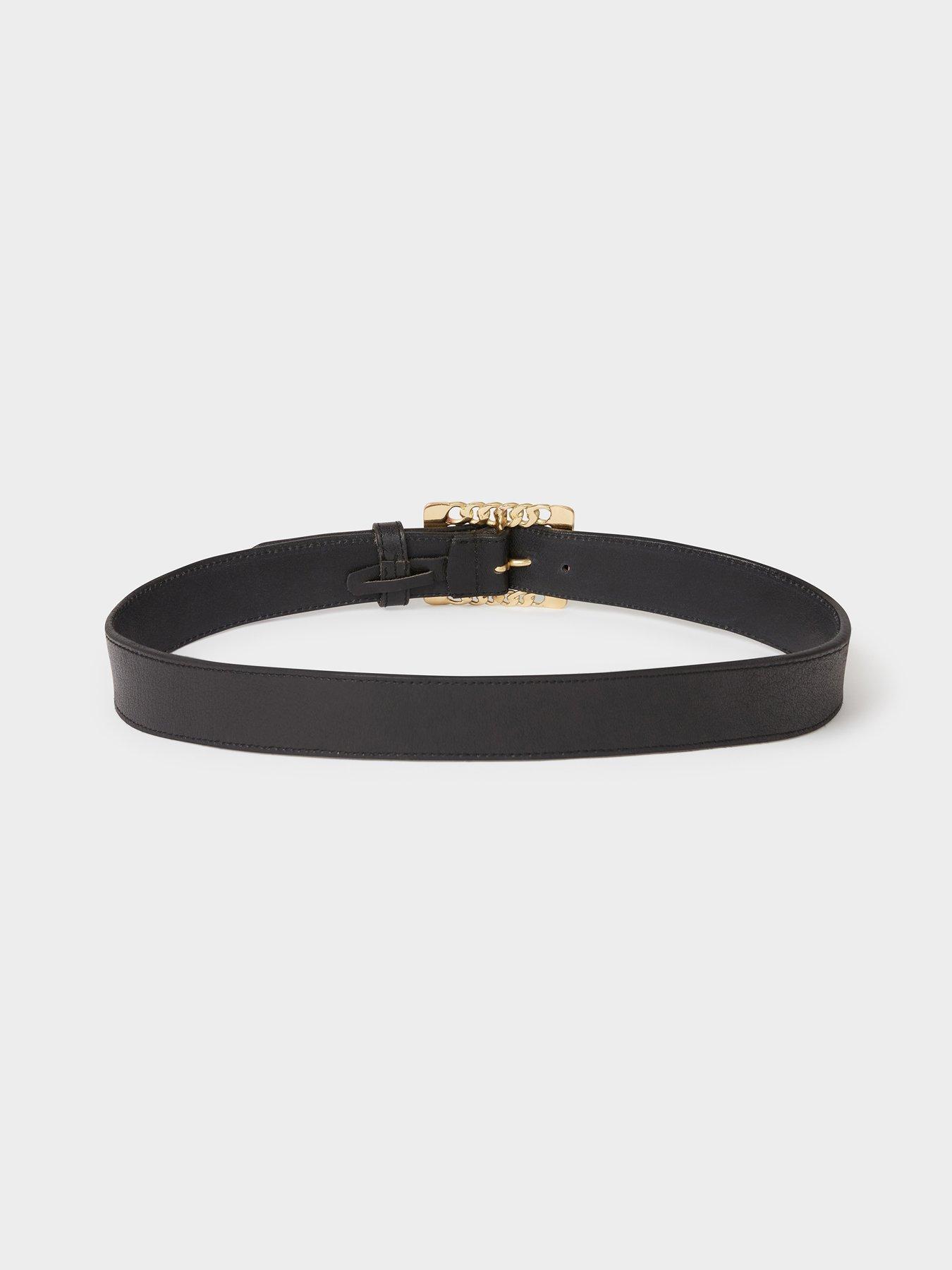 Image 3 of 3 of Osprey London The Chain Buckle Leather Belt