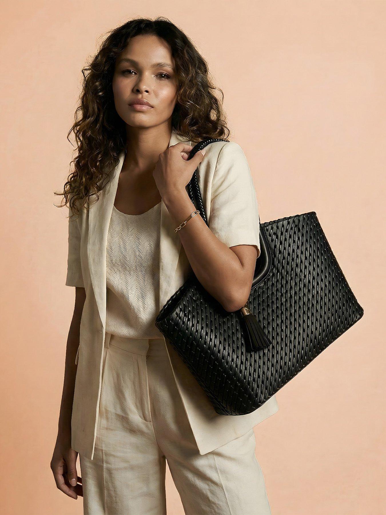 Image 7 of 7 of Luella Grey Lillie Whipstitch Tote In Black