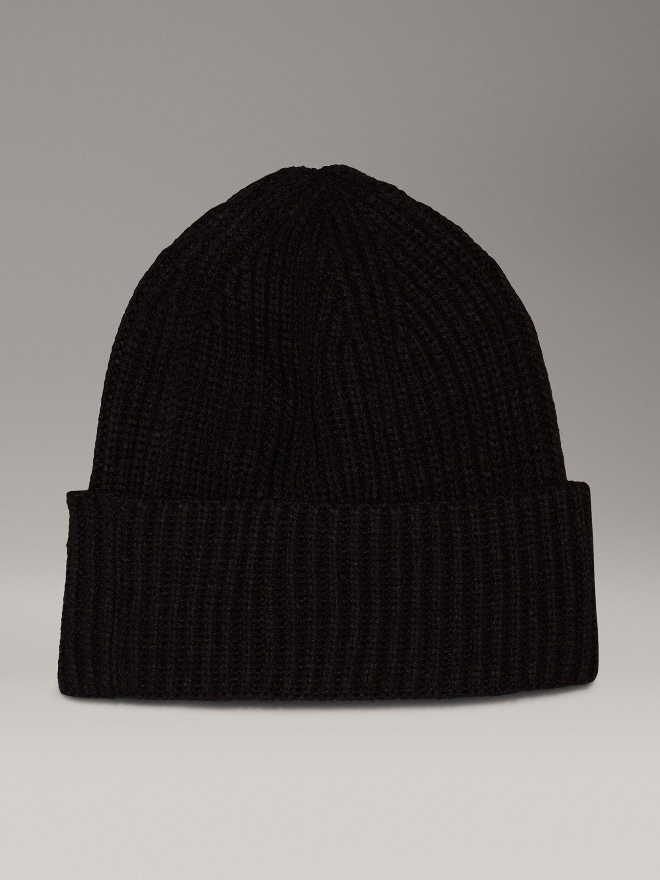 Calvin Klein Jeans Kids Monogram Rib Beanie - Black
