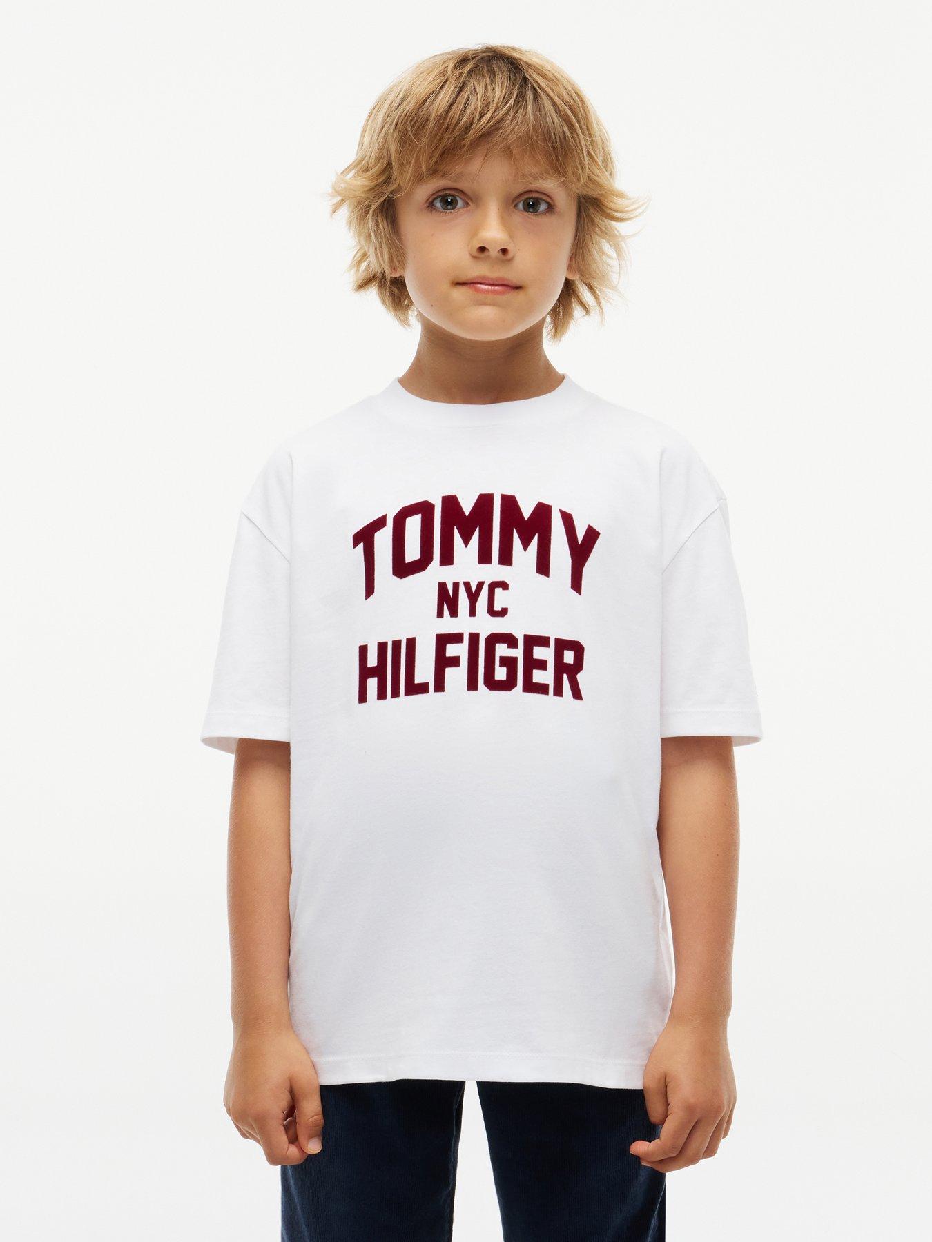 Tommy Hilfiger Kids' Varsity Cotton T-Shirt White 10Y - Image 3