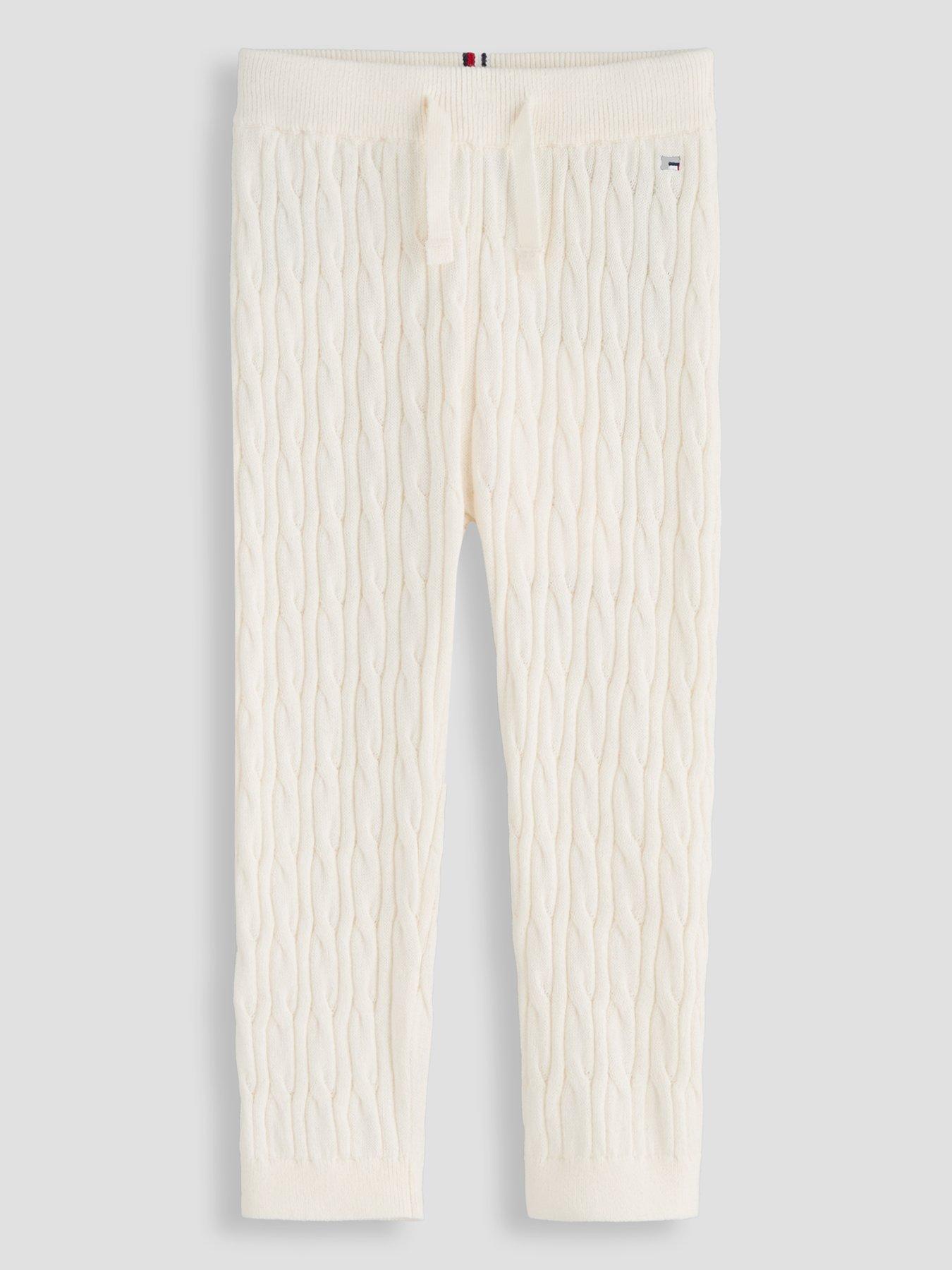 Image 2 of 4 of Tommy Hilfiger Baby Cable Knit Outfit &amp; Beanie Gift Box Set - Ivory
