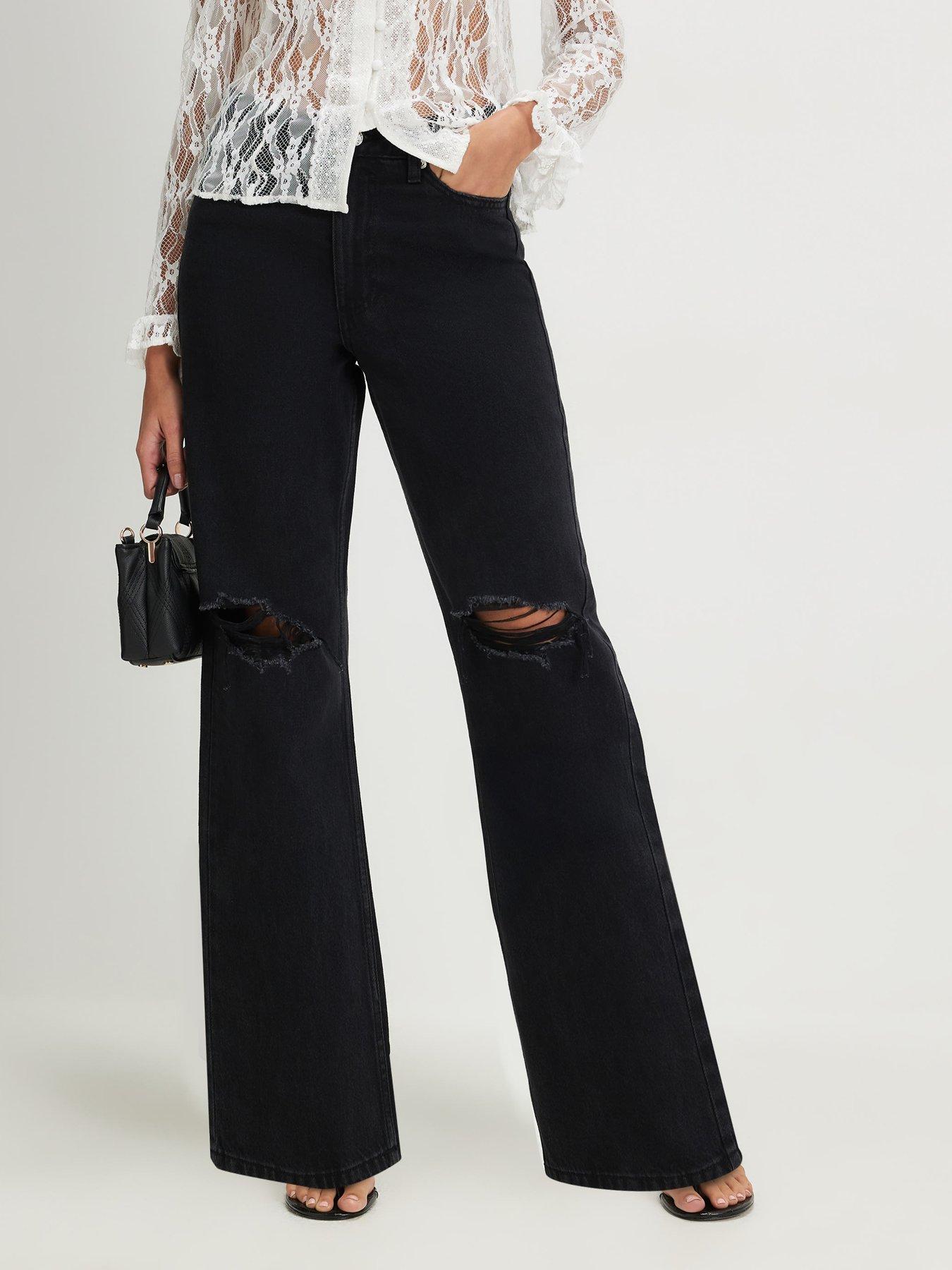 Image 1 of 6 of River Island Relaxed Straight Ripped Wander