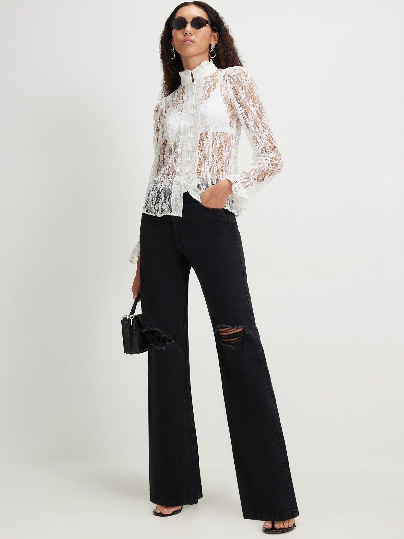 Image 3 of 6 of River Island Relaxed Straight Ripped Wander