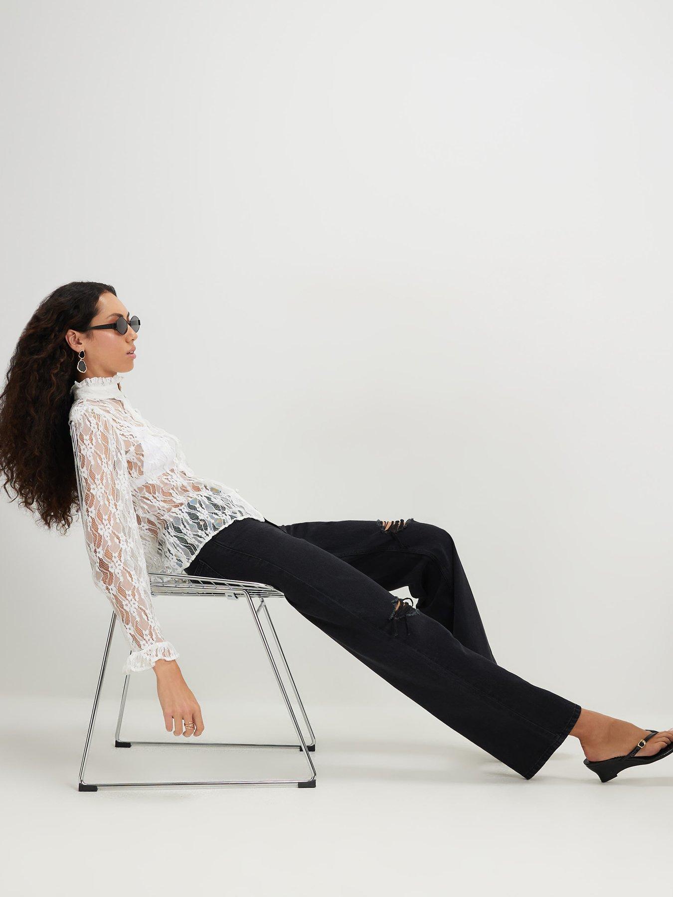 Image 4 of 6 of River Island Relaxed Straight Ripped Wander