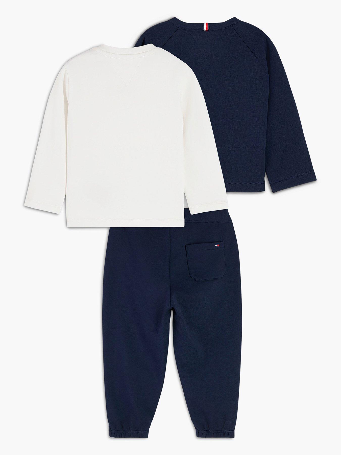 Image 2 of 4 of Tommy Hilfiger Boys 3 Piece Popper Shoulder Stretch T-Shirt Set - Multi