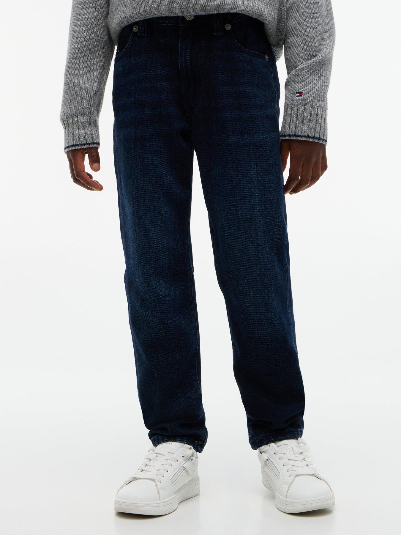 Tommy Hilfiger Kids' Cotton Straight Jeans Blue 16Y - Image 5