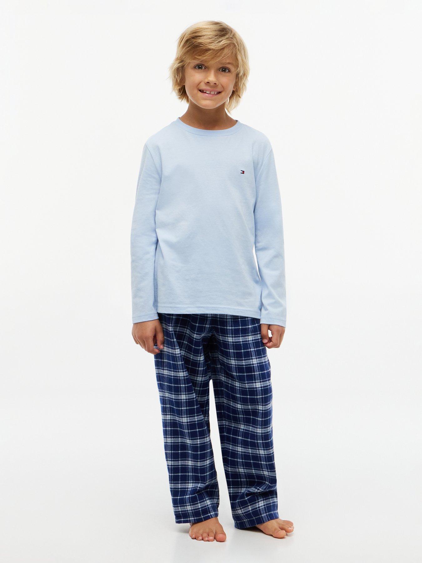 Image 1 of 5 of Tommy Hilfiger Boys Long Sleeve Pyjama Set - Blue