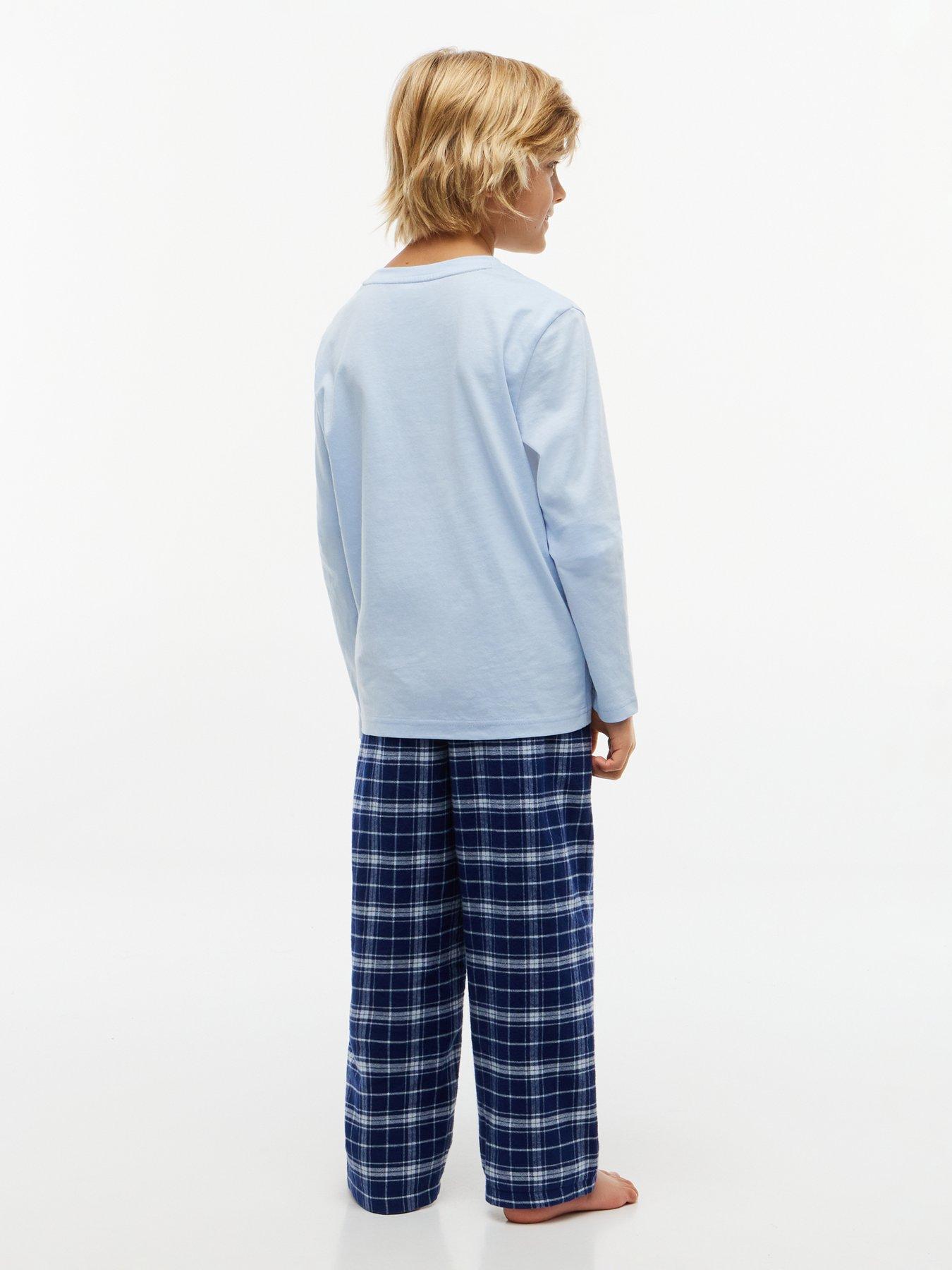 Image 2 of 5 of Tommy Hilfiger Boys Long Sleeve Pyjama Set - Blue