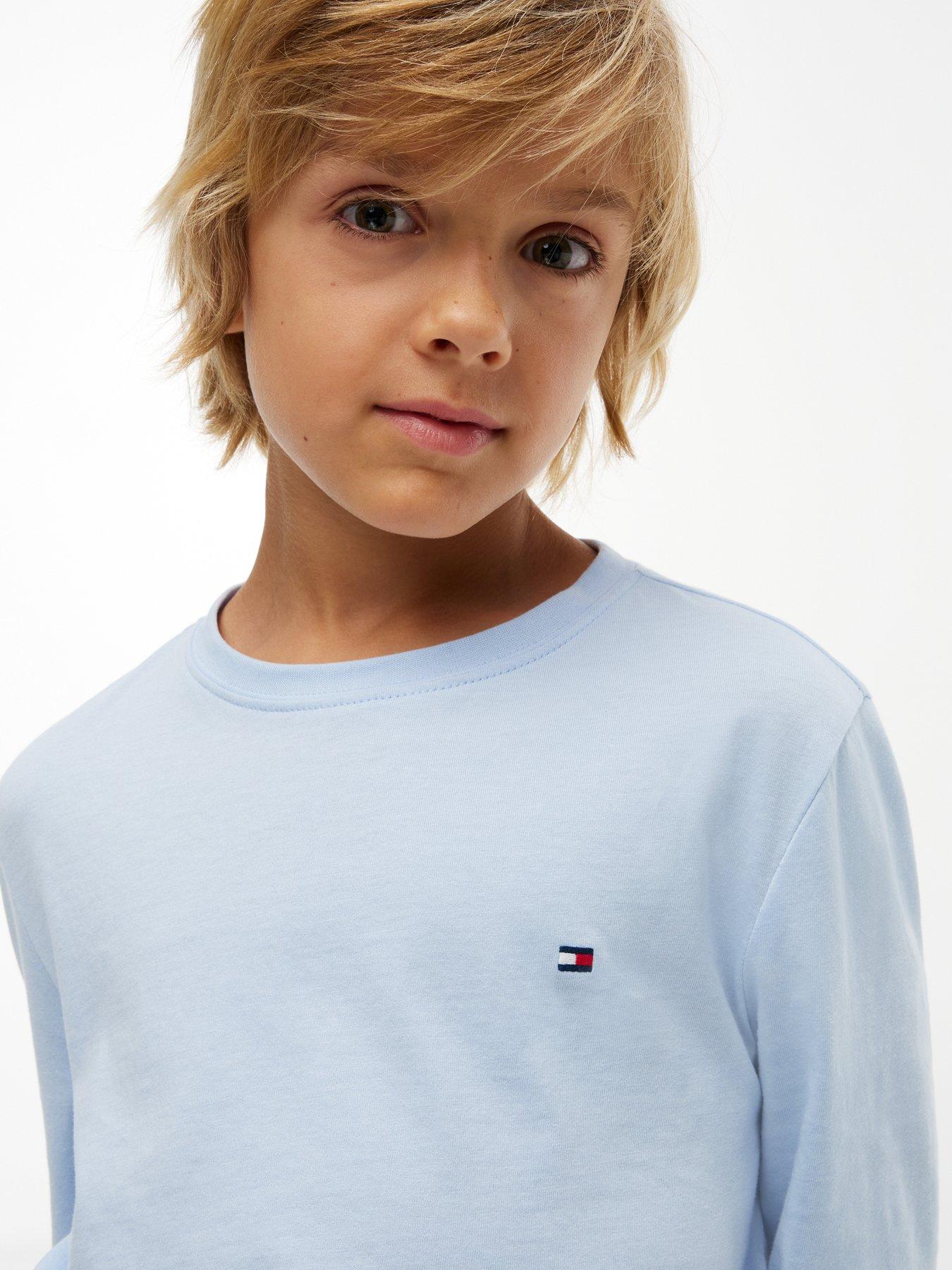Image 3 of 5 of Tommy Hilfiger Boys Long Sleeve Pyjama Set - Blue