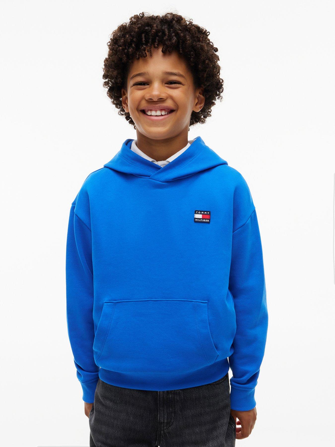 Tommy Hilfiger Boys Flag Heritage Hoodie, Blue, Size 14 Years