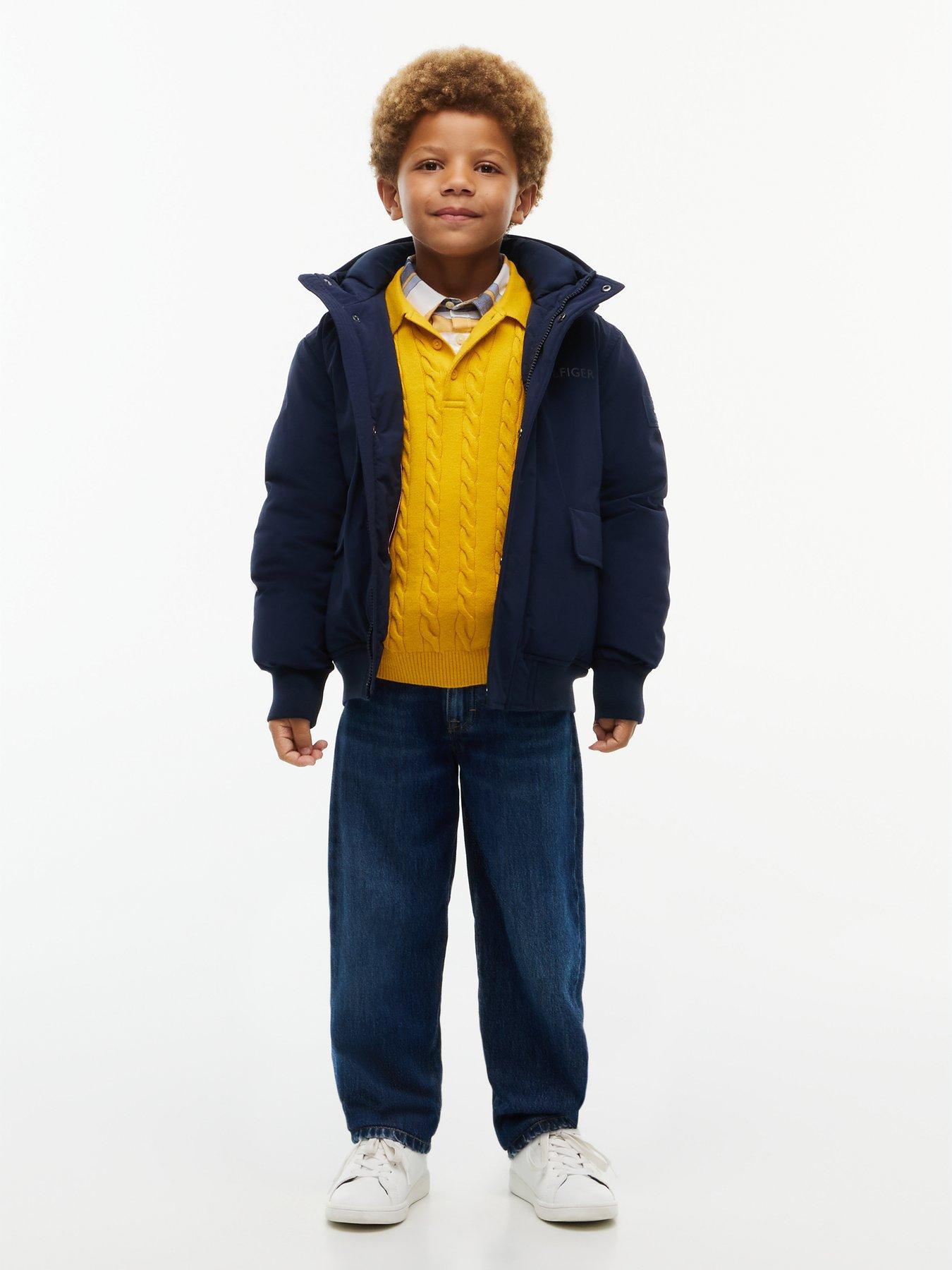 Image 3 of 7 of Tommy Hilfiger Boys Padded Bomber Jacket - Dark Blue
