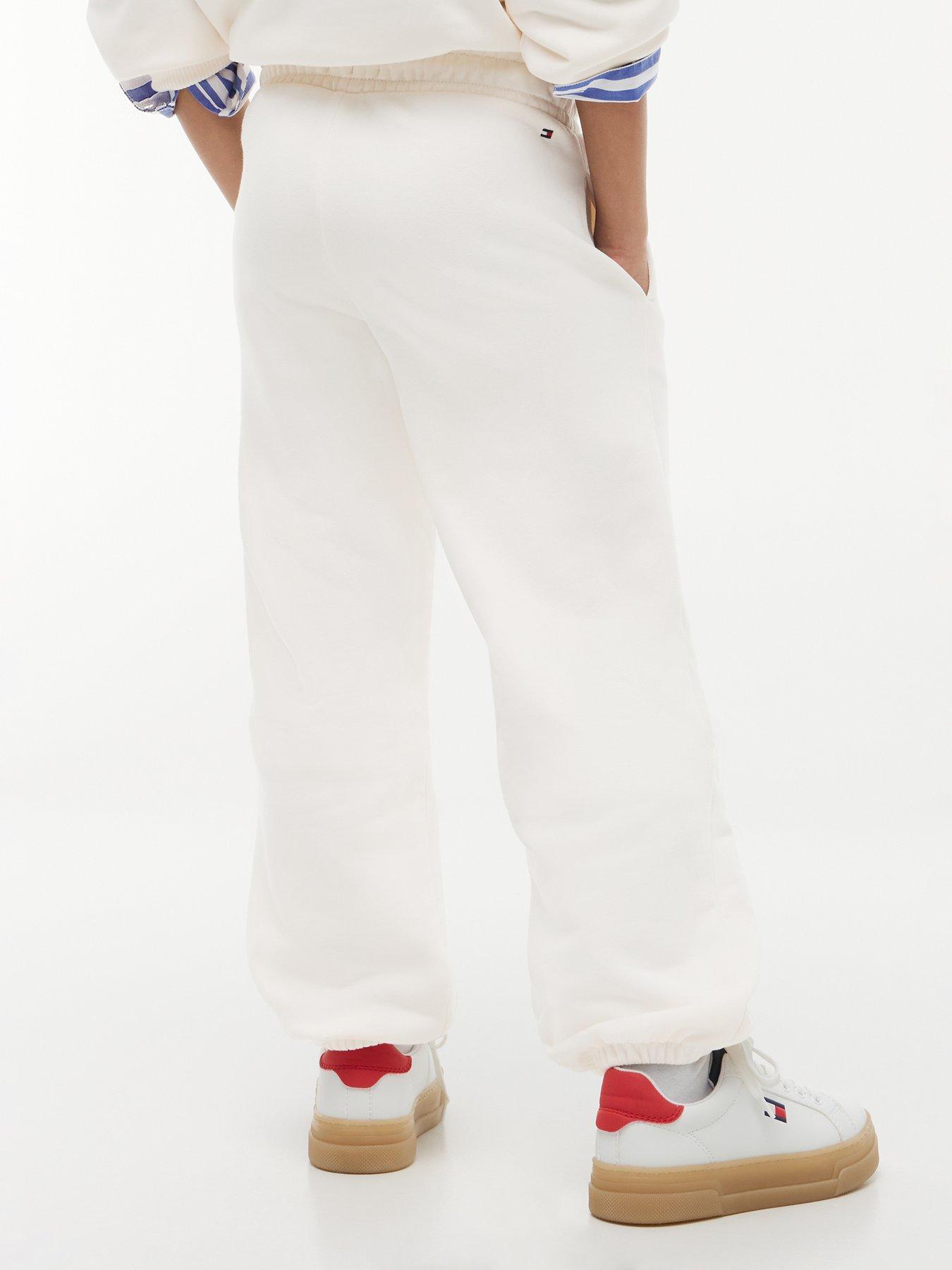 Image 2 of 5 of Tommy Hilfiger Girls Script Sweatpants - Off White