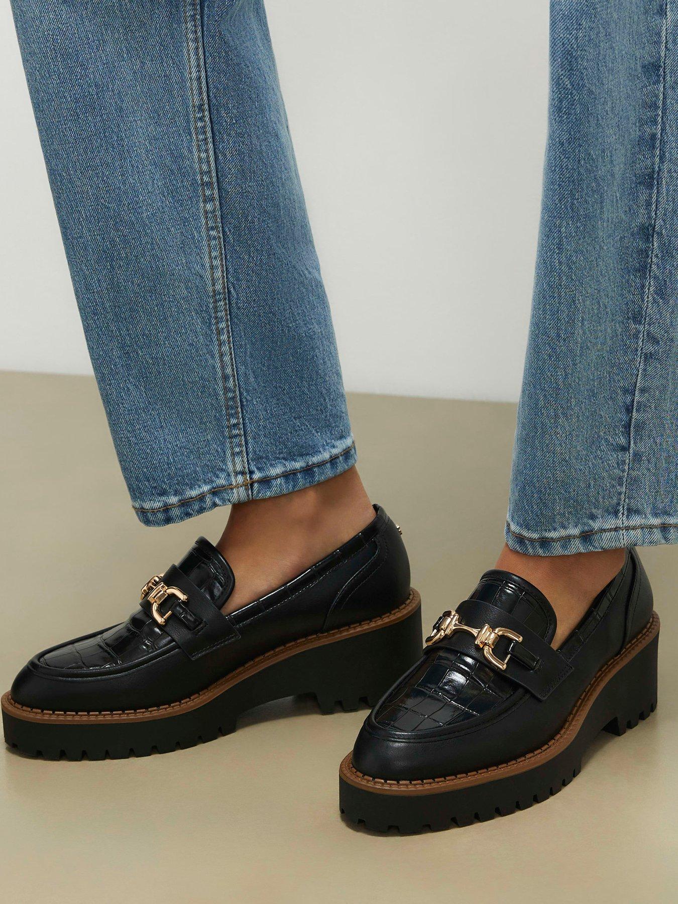 River Island Chunky Snaffle Loafer School Shoe - Black