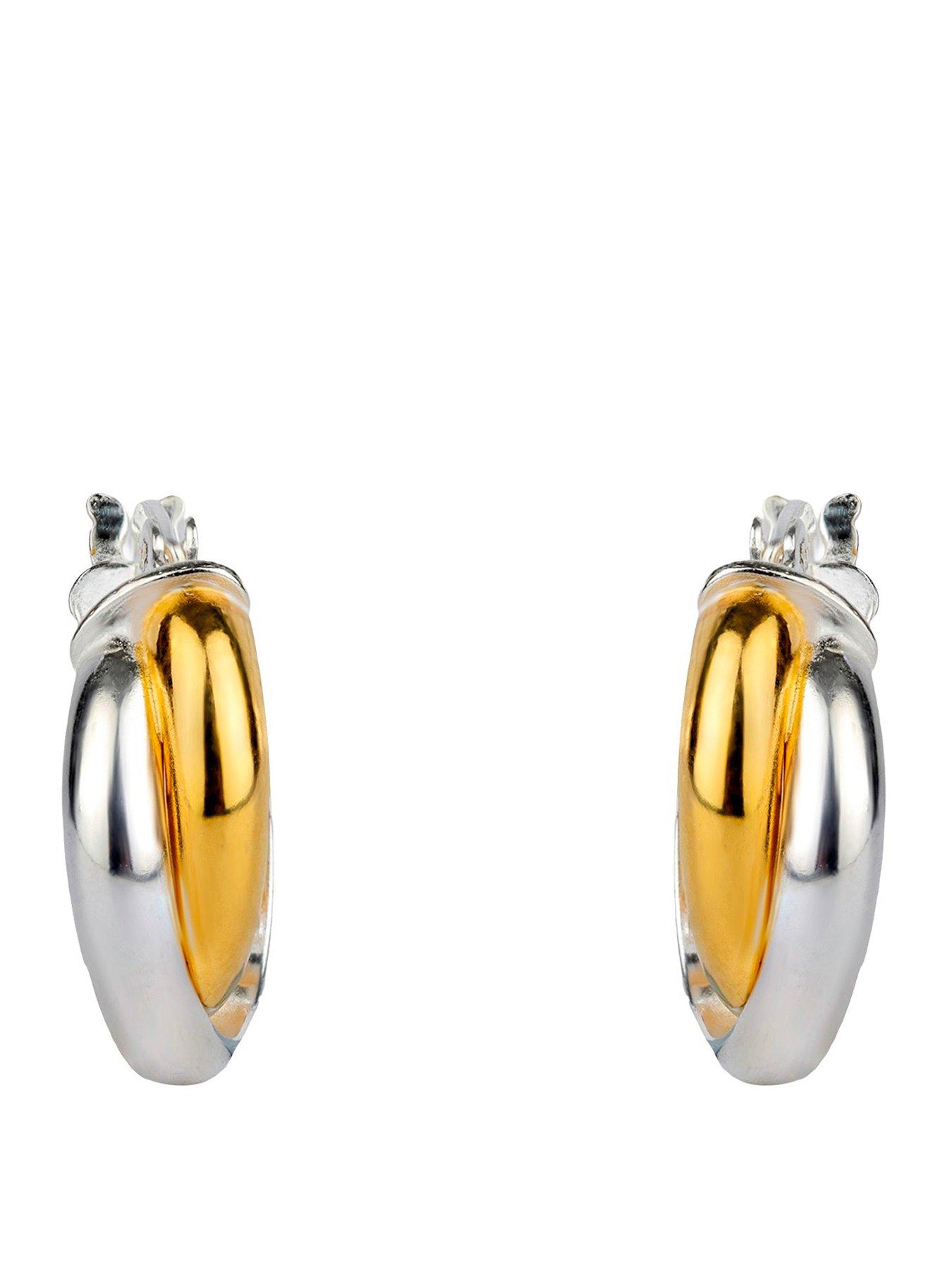 Image 1 of 5 of Seol + Gold Mixed Metal Mini Hoops