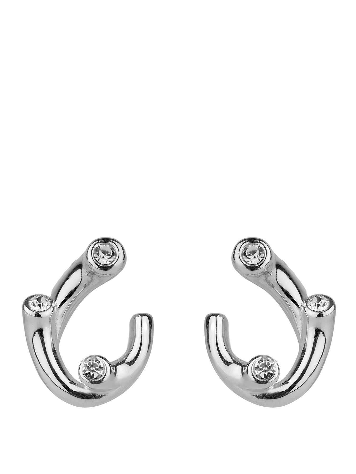 Seol + Gold Sterling Silver Cz Bezel Stud Earrings