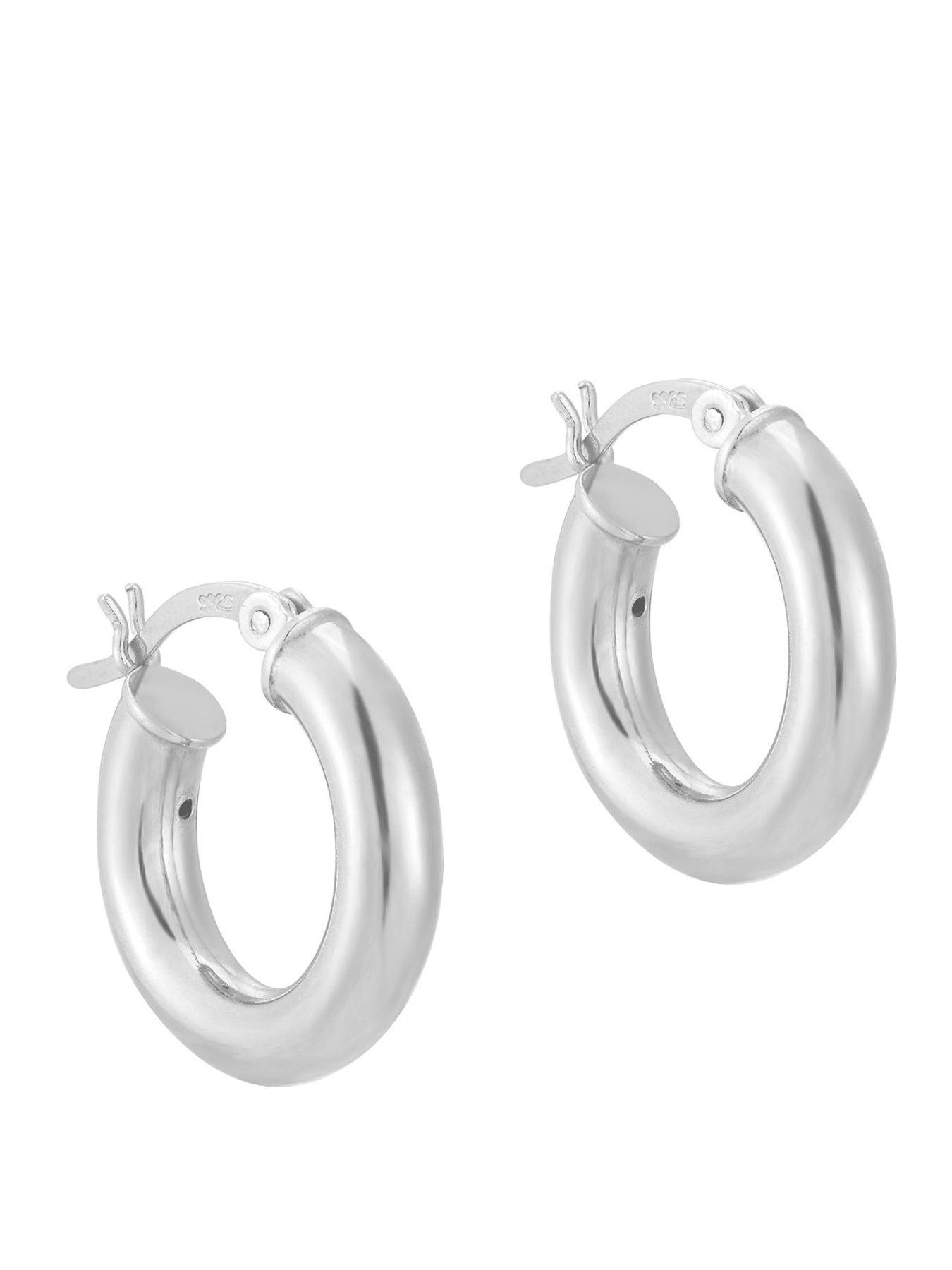 Seol + Gold Sterling Silver Thick Creole Hoops