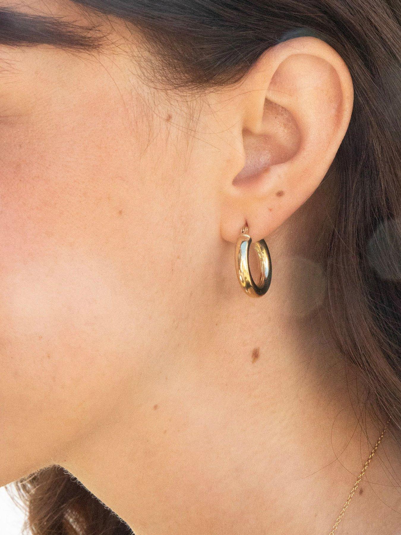 Seol + Gold 18ct Gold Plated Thick Creole Hoops