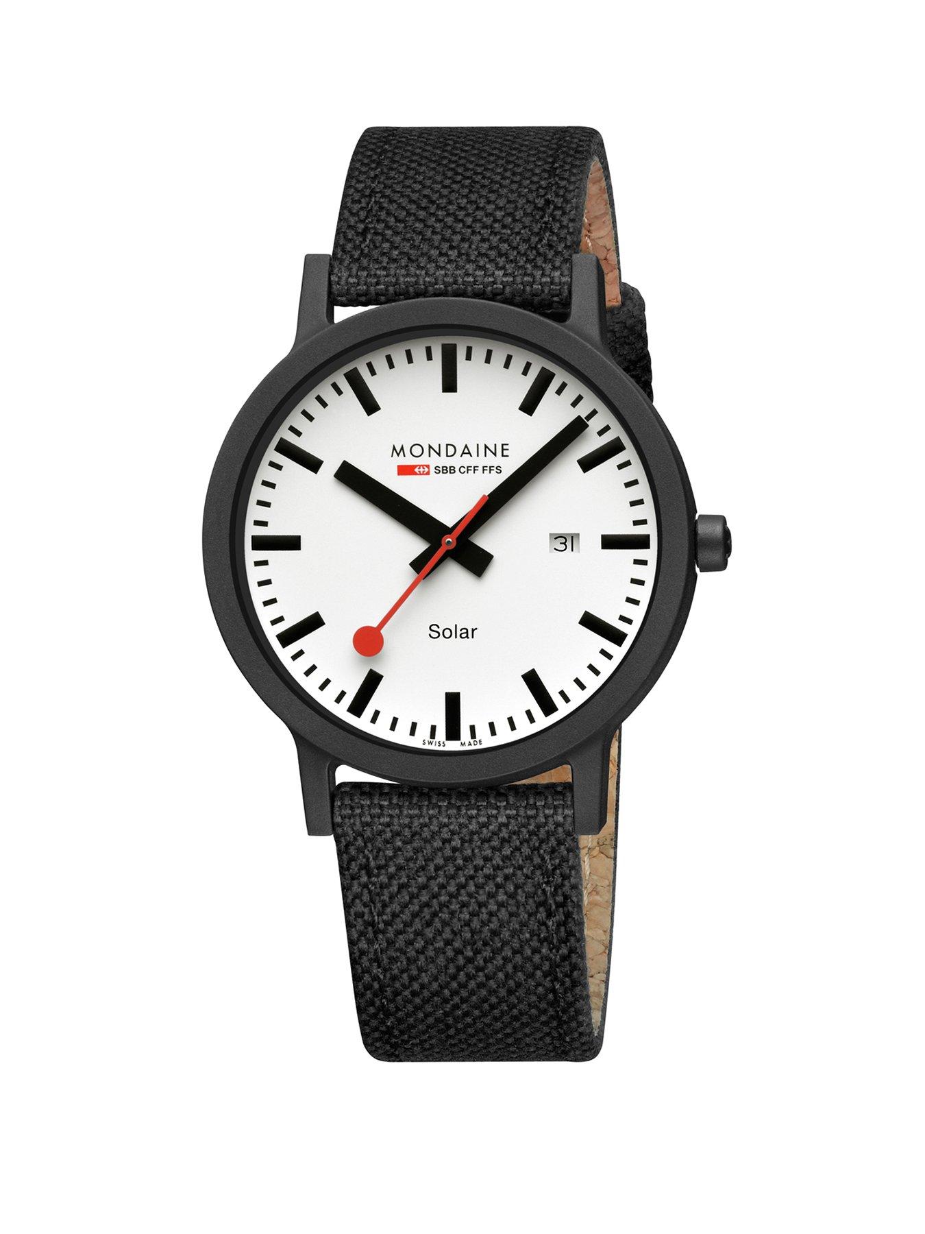 Image 1 of 7 of Mondaine MON SBB ESSENCE SOLAR&nbsp;41mm WHT DIAL BLK S