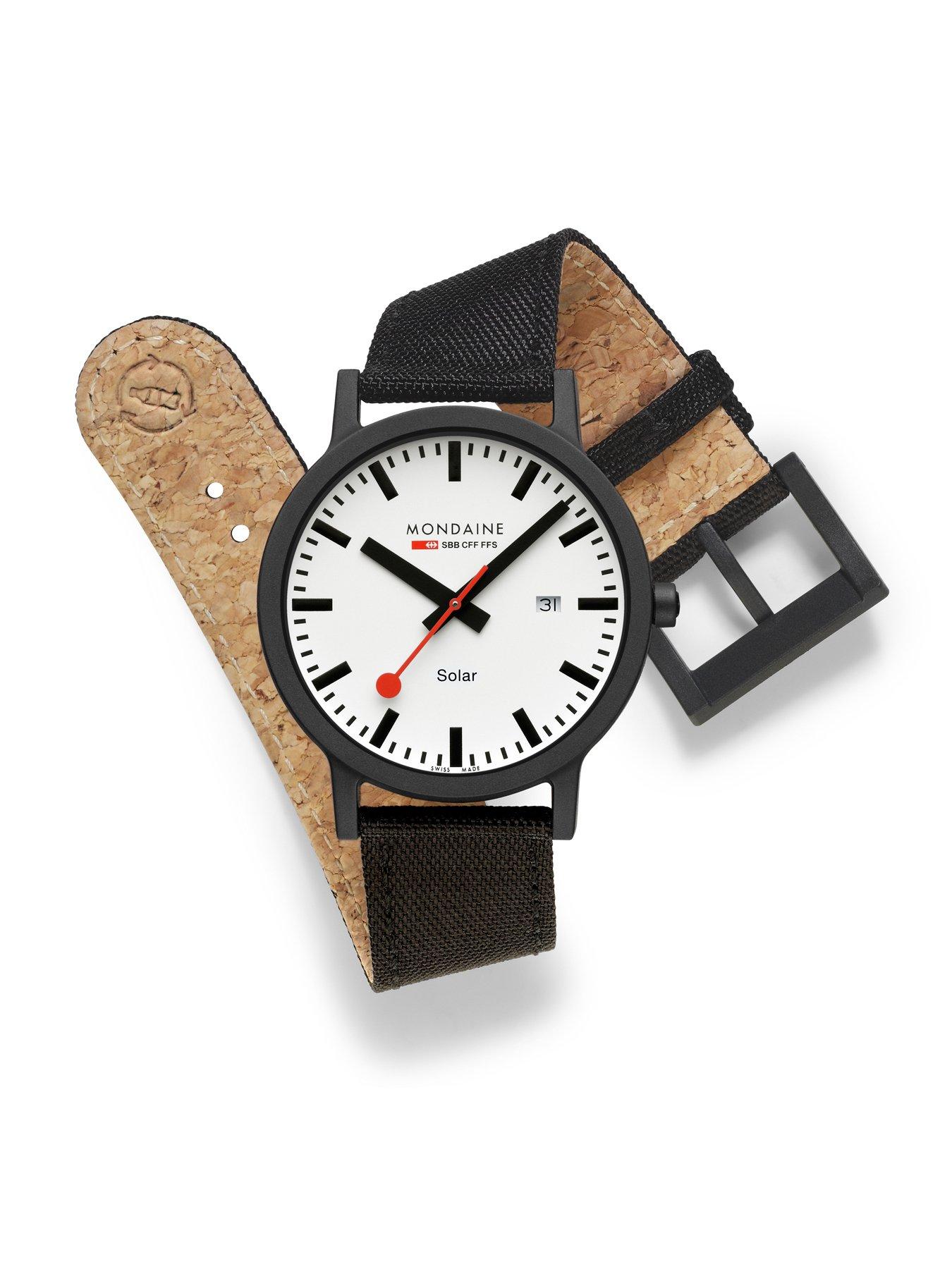 Image 3 of 7 of Mondaine MON SBB ESSENCE SOLAR&nbsp;41mm WHT DIAL BLK S